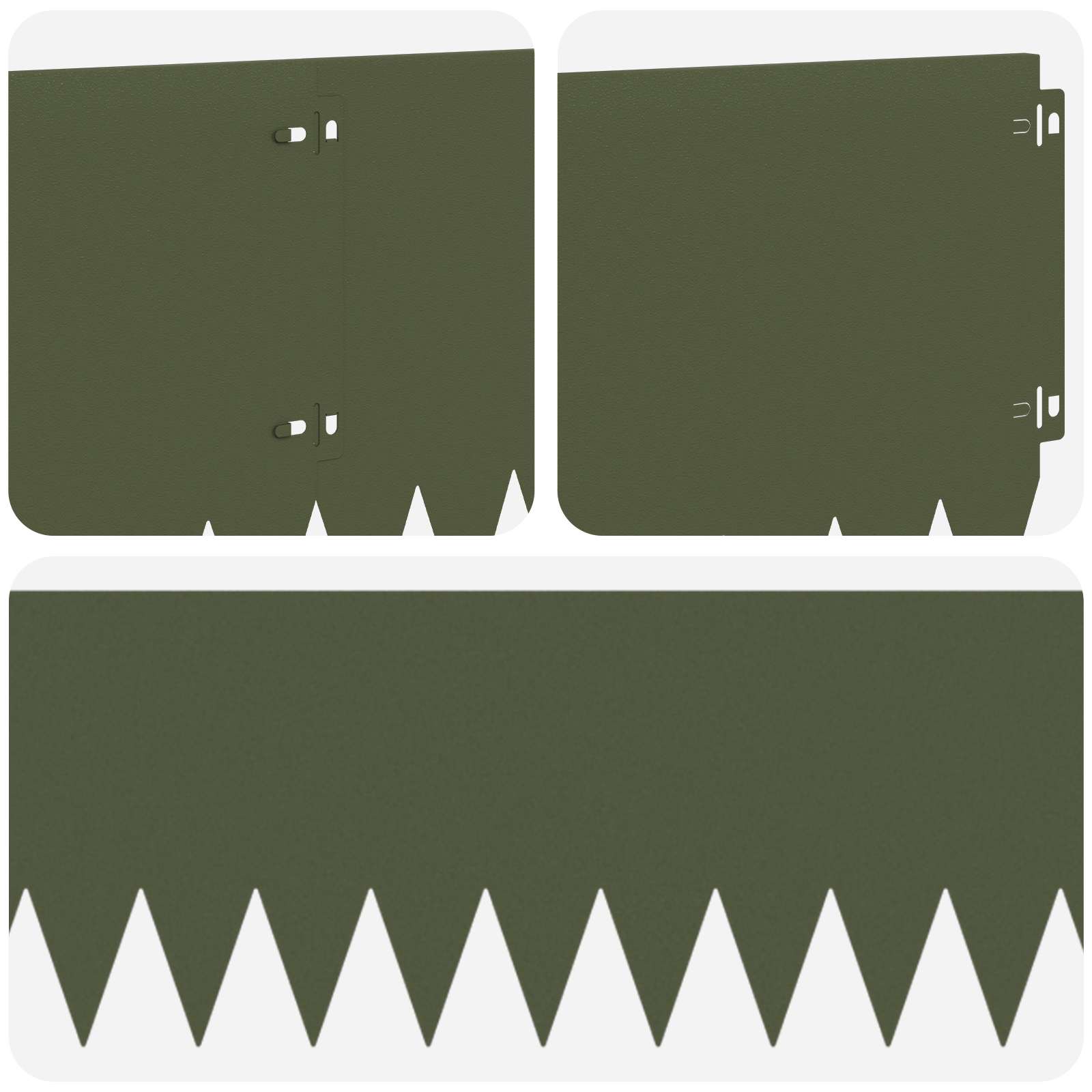 Nurmireunus 10 Pcs 103 X 25 Cm Teräs Oliivinvihreä