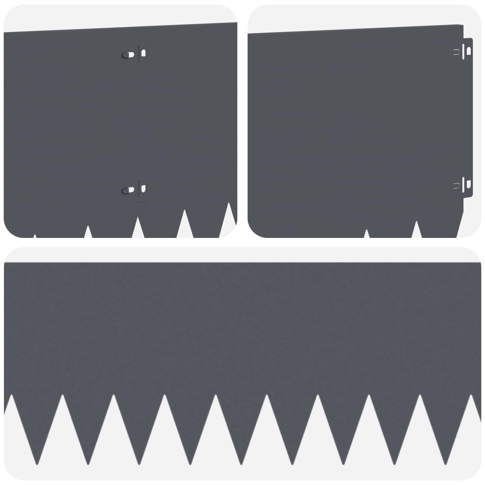 Nurmireunus 10 Pcs 103 X 30 Cm Teräs Antrasiitti