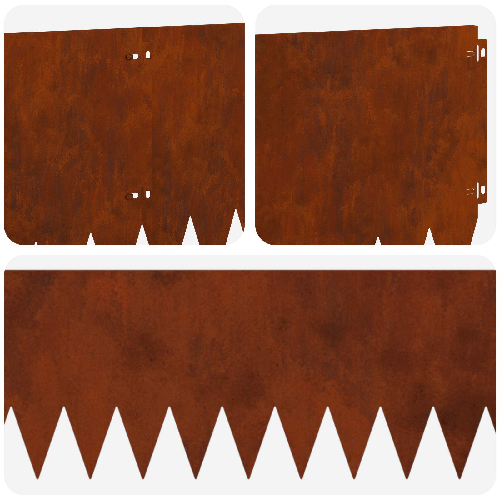 Nurmireunus 20 Pcs 103 X 30 Cm Teräs Ruosteinen