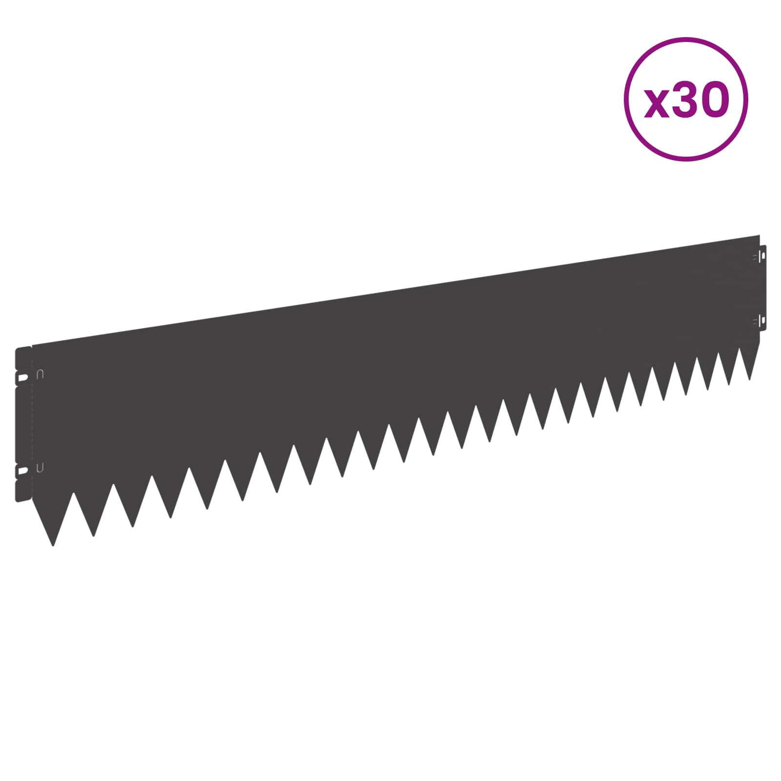 Nurmireunus 30 Pcs 103 X 20 Cm Teräs Musta