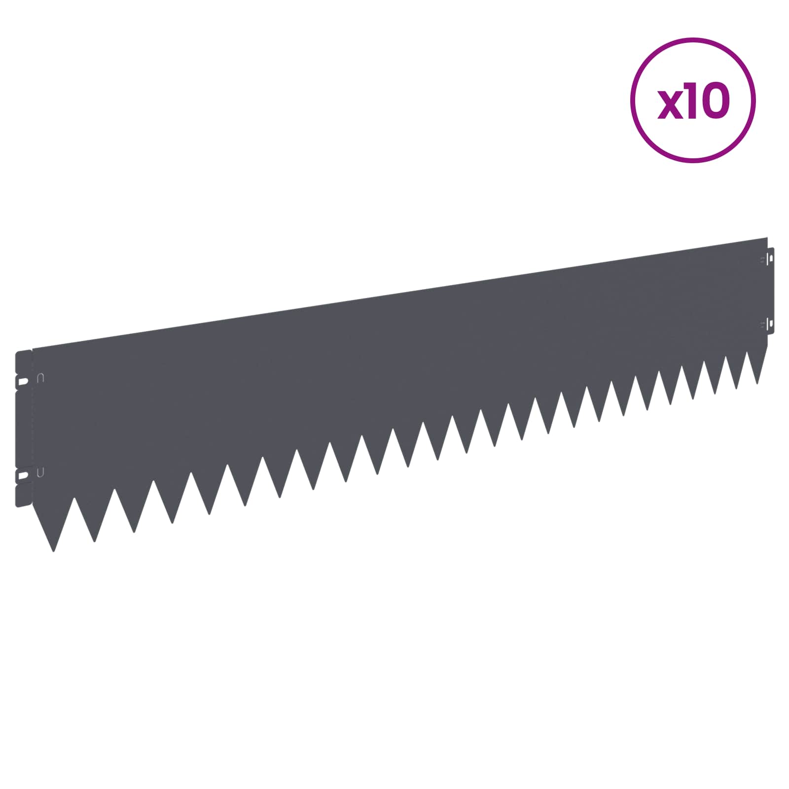 Nurmireunus 10 Pcs 103 X 20 Cm Teräs Antrasiitti