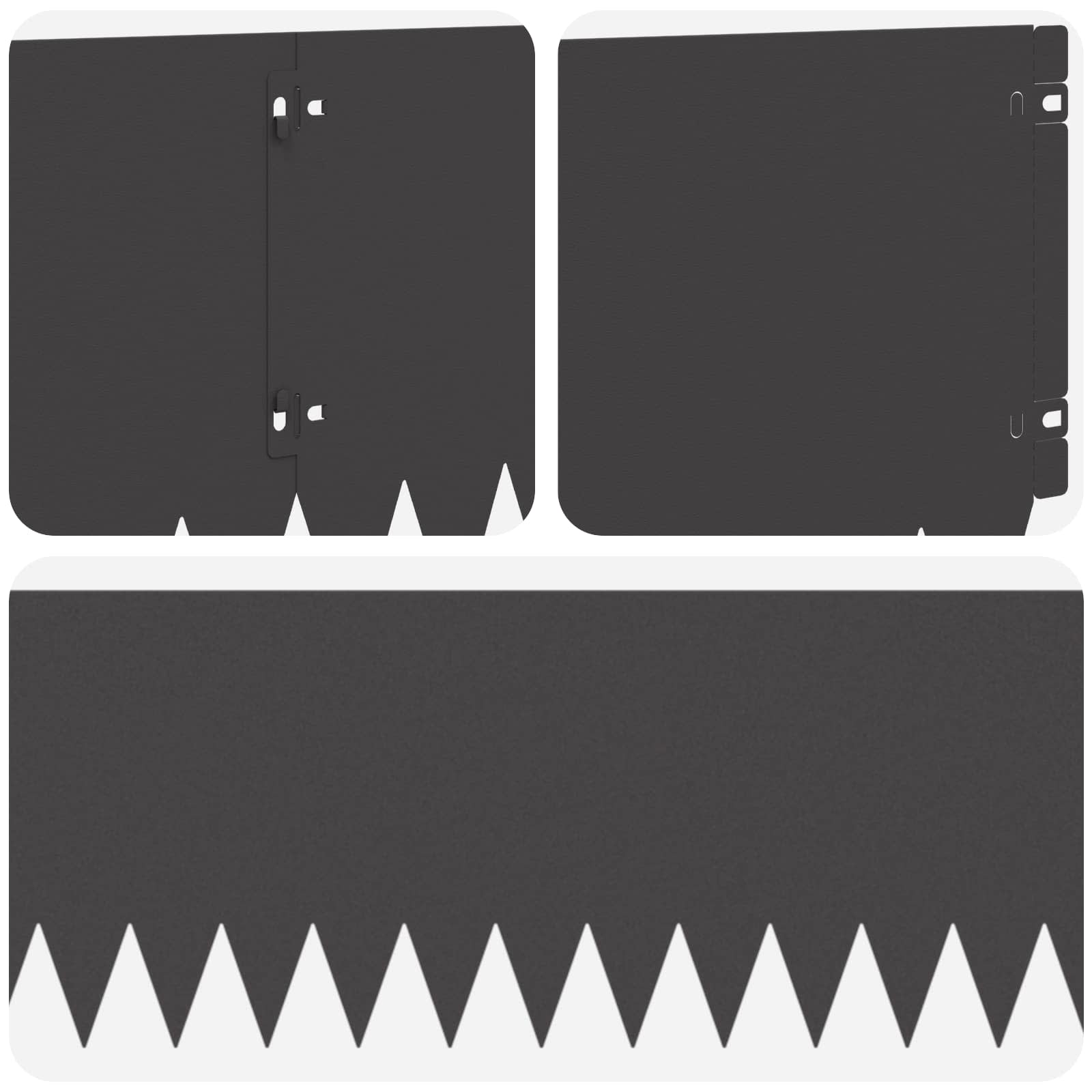 Nurmireunus 10 Pcs 103 X 25 Cm Teräs Musta