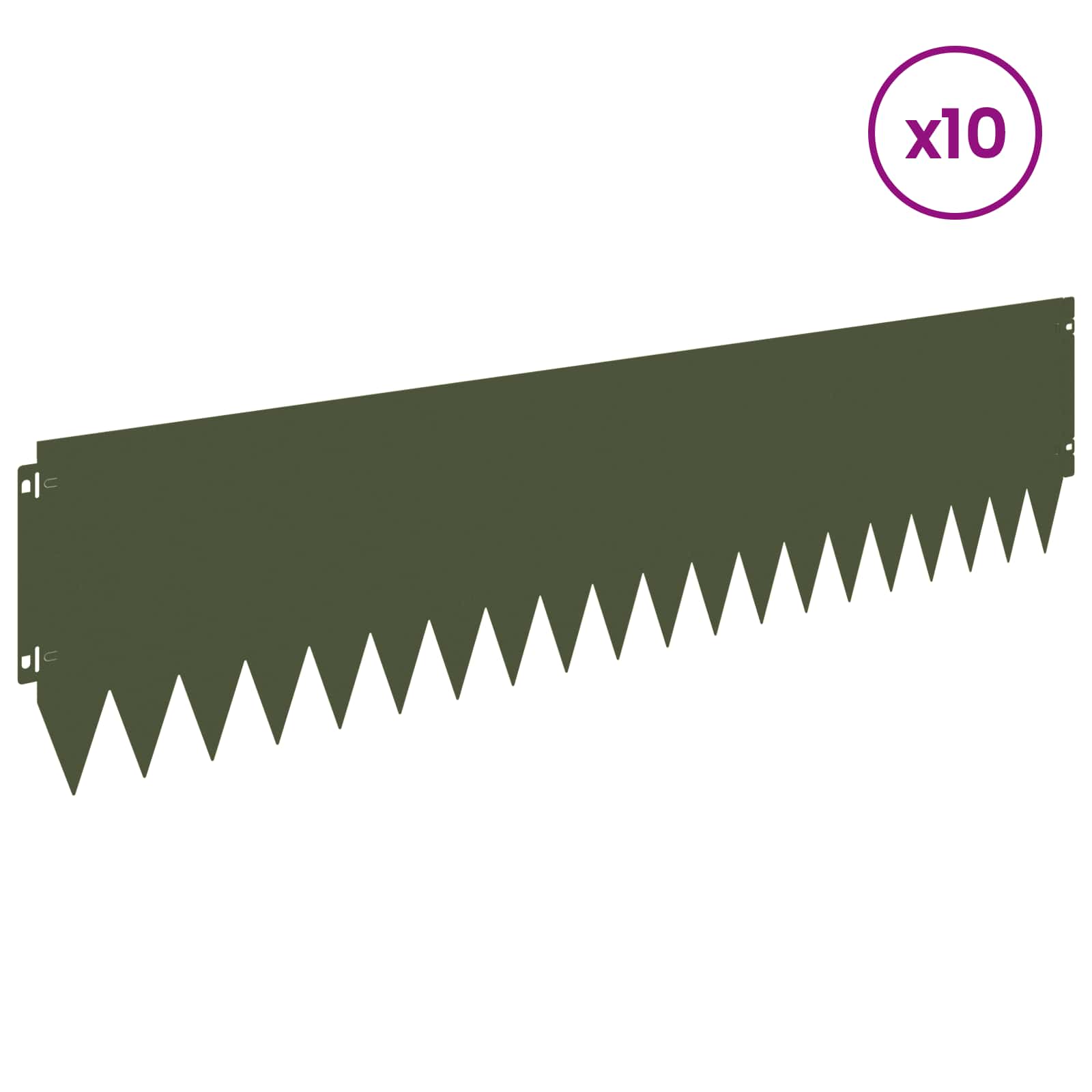 Nurmireunus 10 Pcs 103 X 25 Cm Teräs Oliivinvihreä