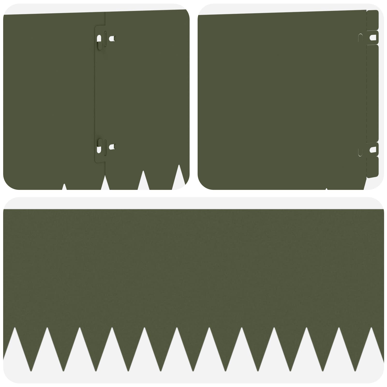 Nurmireunus 20 Pcs 103 X 25 Cm Teräs Oliivinvihreä