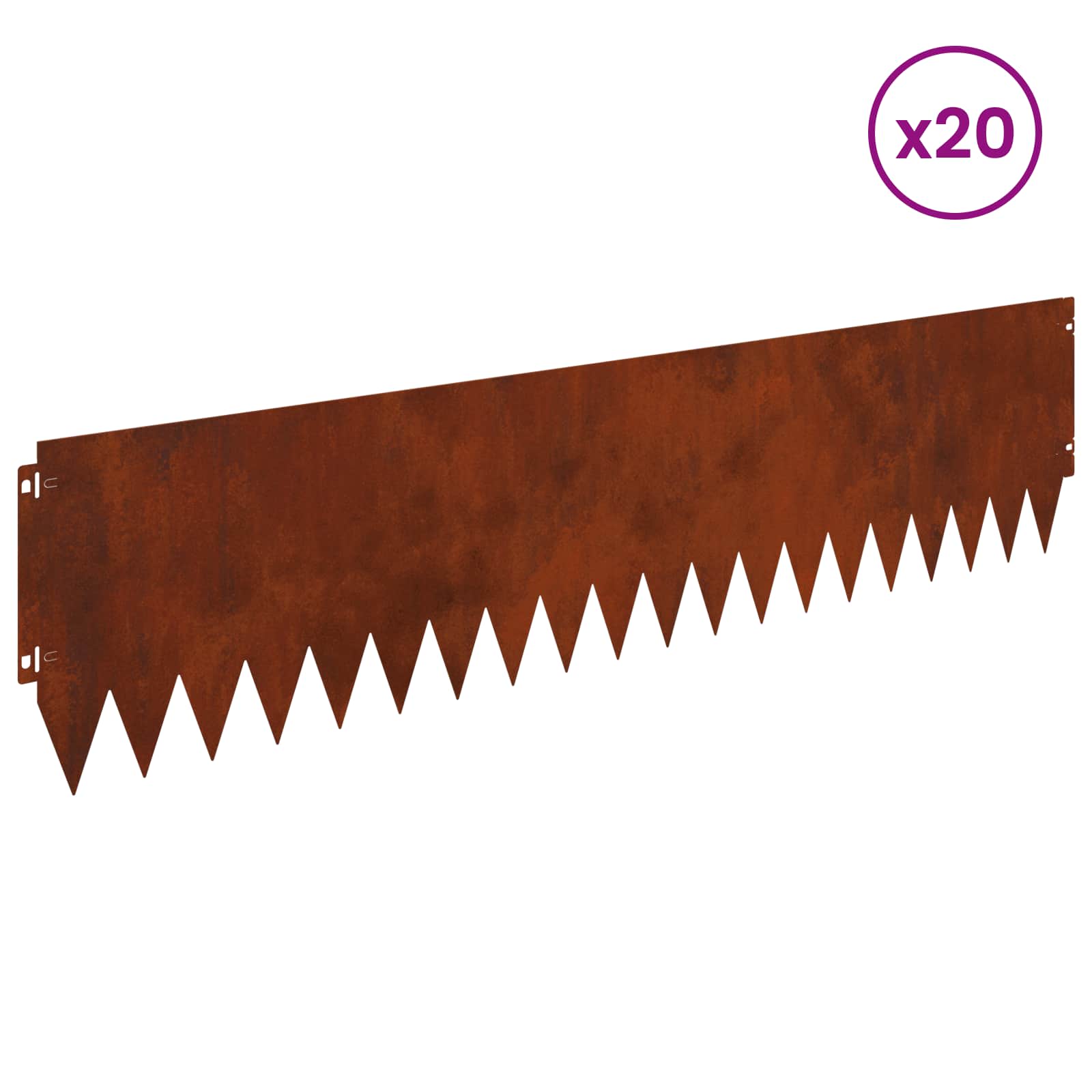 Nurmireunus 20 Pcs 103 X 25 Cm Teräs Ruosteinen