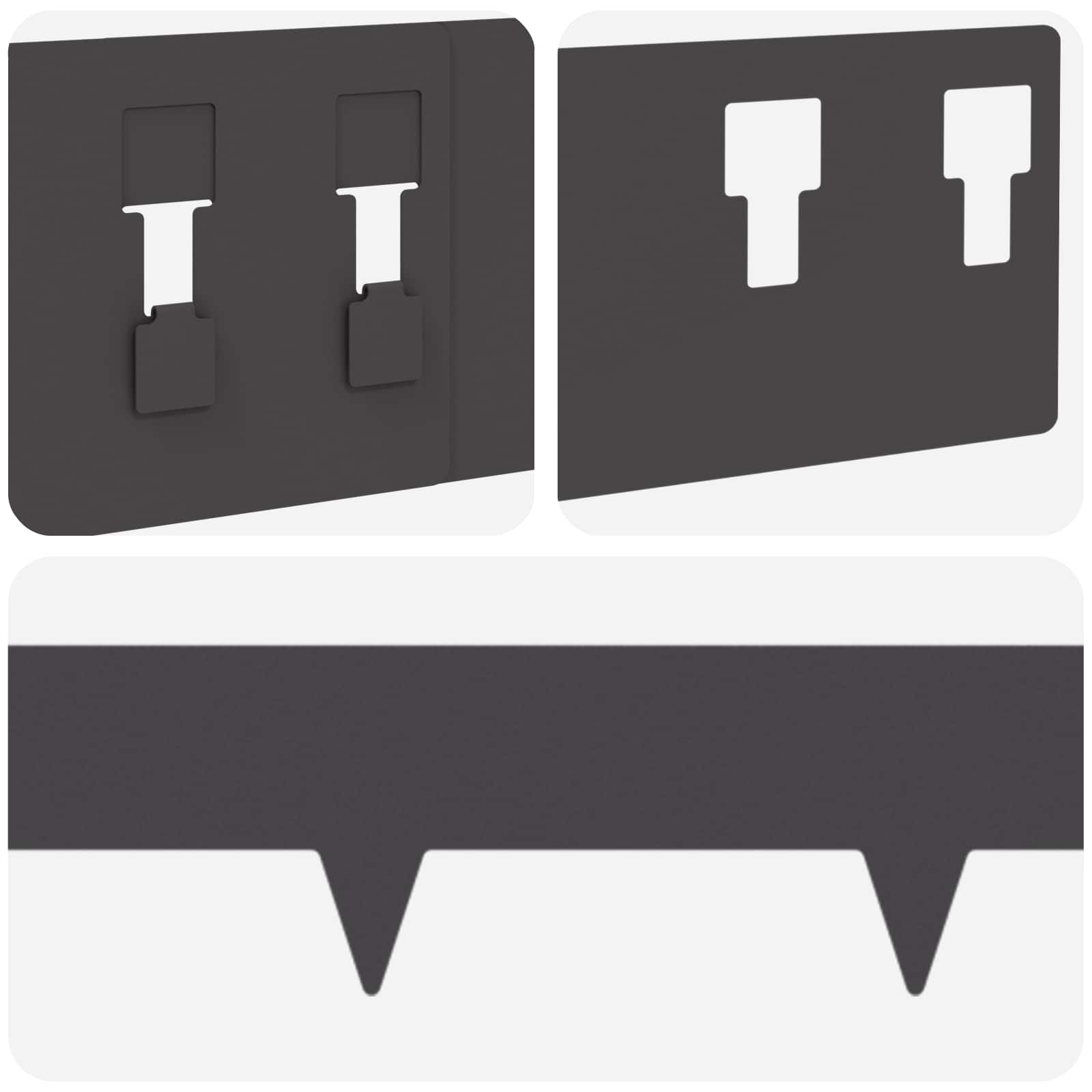 Nurmireunus 20 Pcs 100 X 12 Cm Teräs Musta