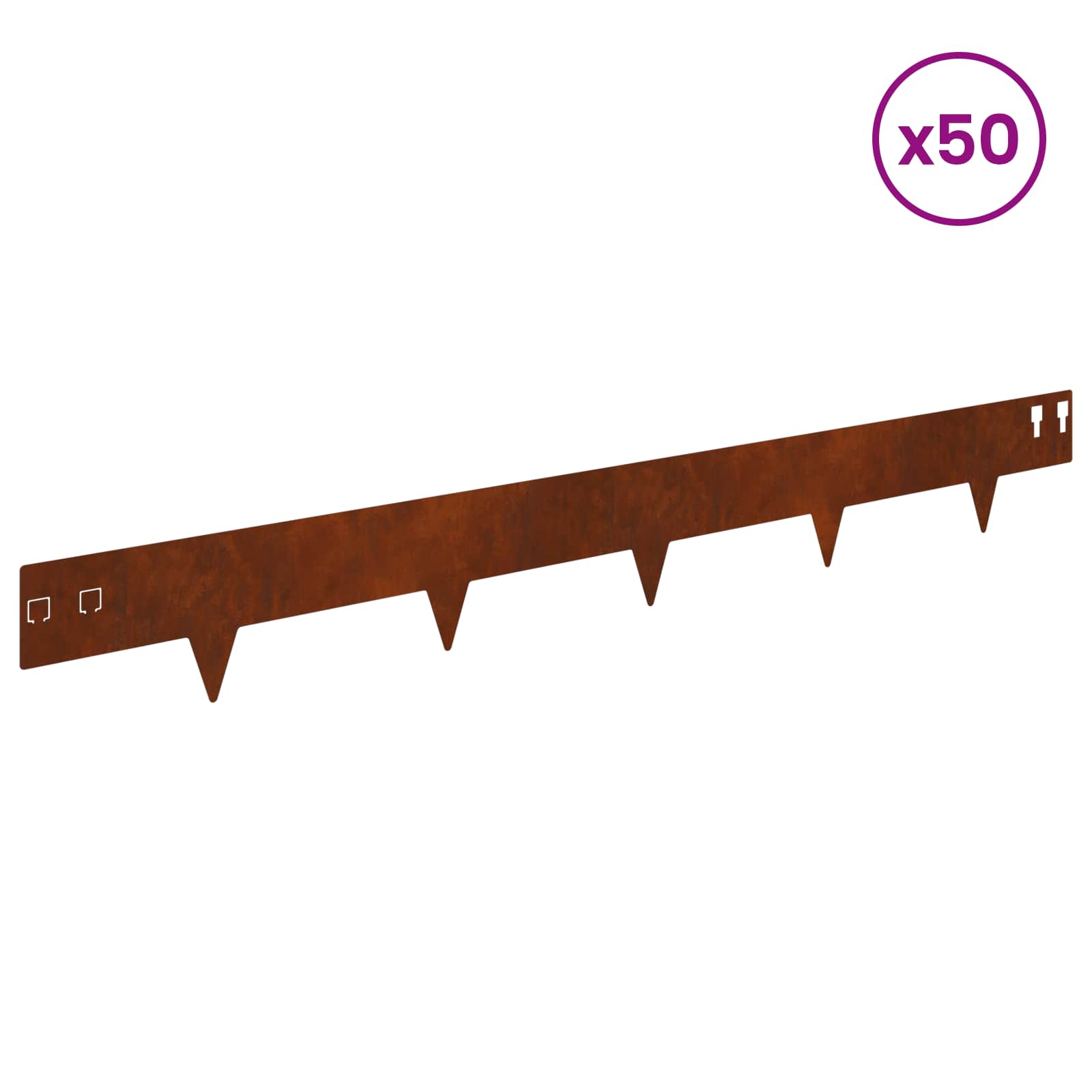 Nurmireunus 50 Pcs 100 X 12 Cm Teräs Ruosteinen