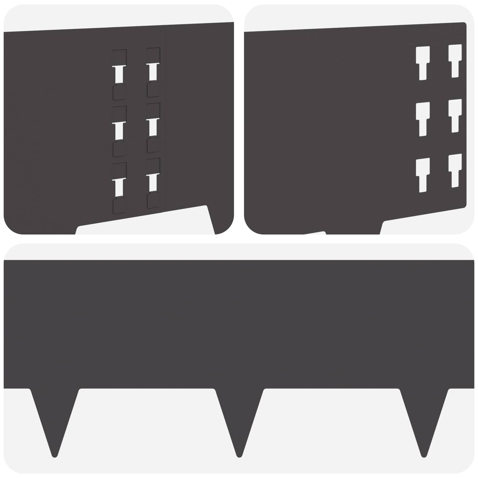 Nurmireunus 20 Pcs 100 X 25 Cm Teräs Musta