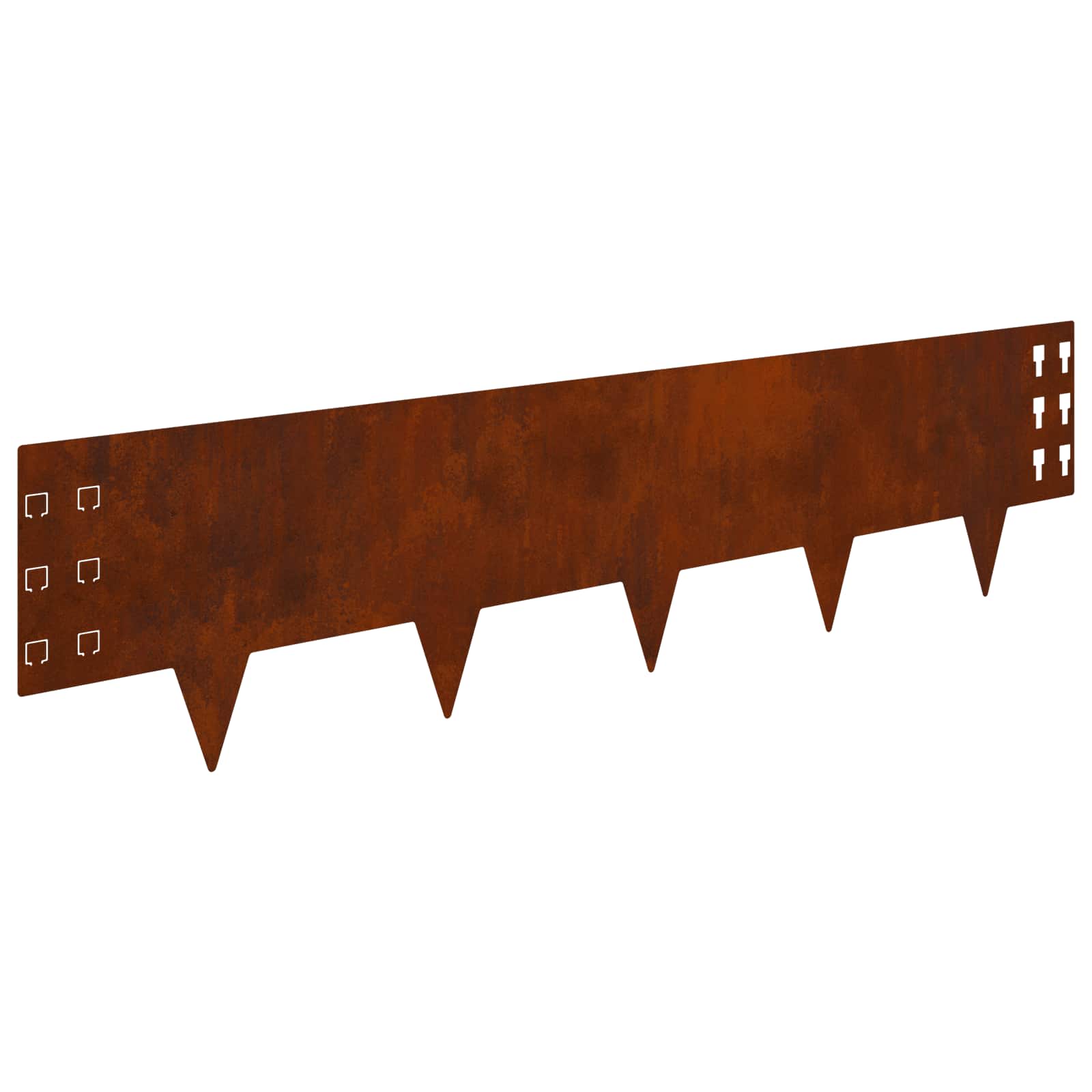 Nurmireunus 10 Pcs 100 X 25 Cm Teräs Ruosteinen
