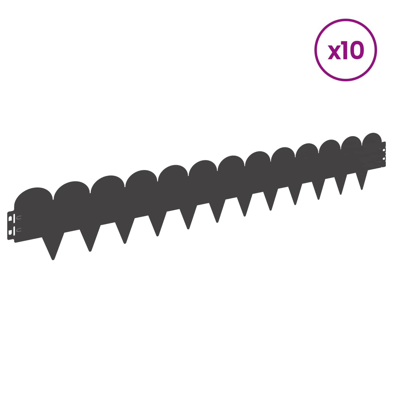Nurmireunus 10 Pcs 103 X 15 Cm Teräs Musta
