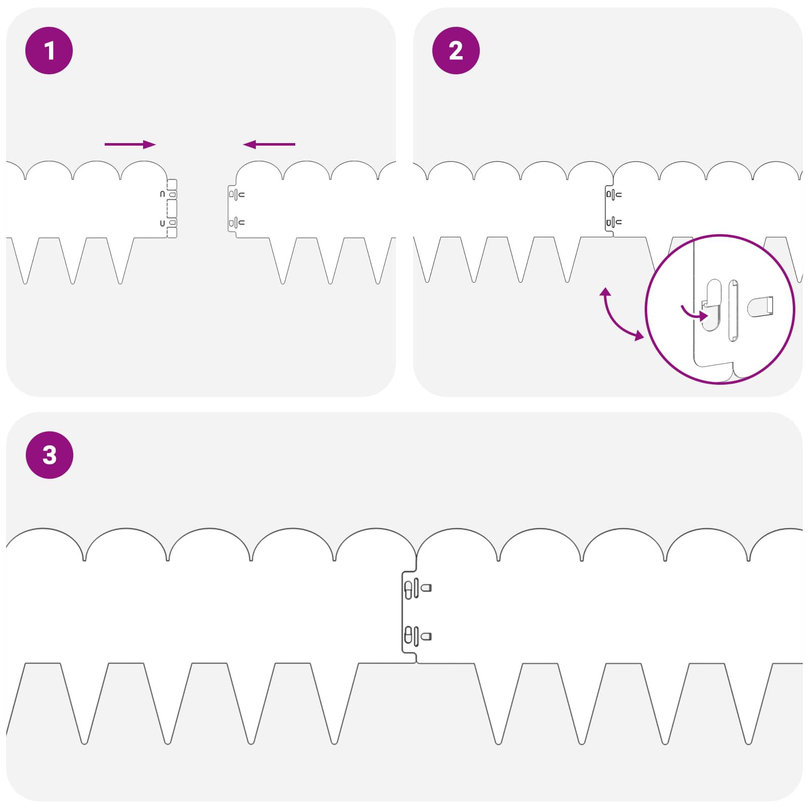 Nurmireunus 10 Pcs 103 X 20 Cm Teräs Valkoinen