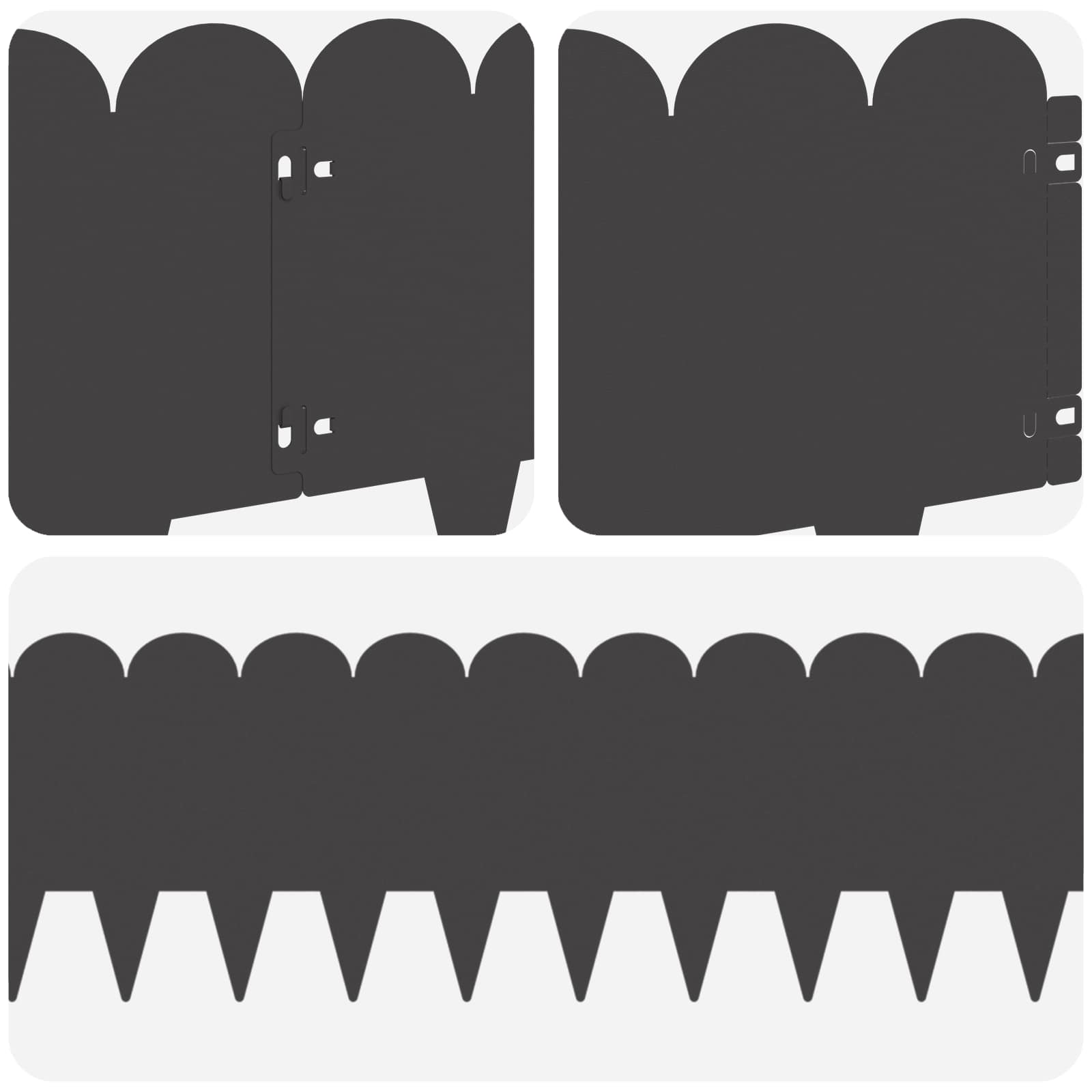 Nurmireunus 30 Pcs 103 X 25 Cm Teräs Musta