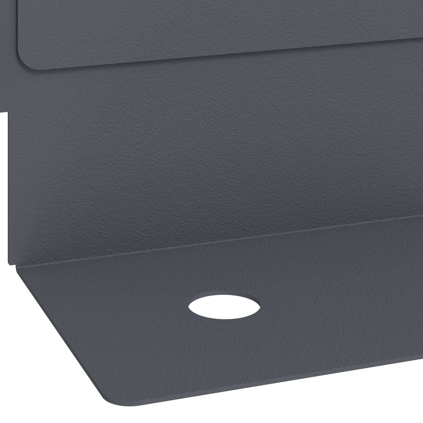 Nurmireunus 10 Pcs 102 X 4 X 4 Cm Teräs Antrasiitti