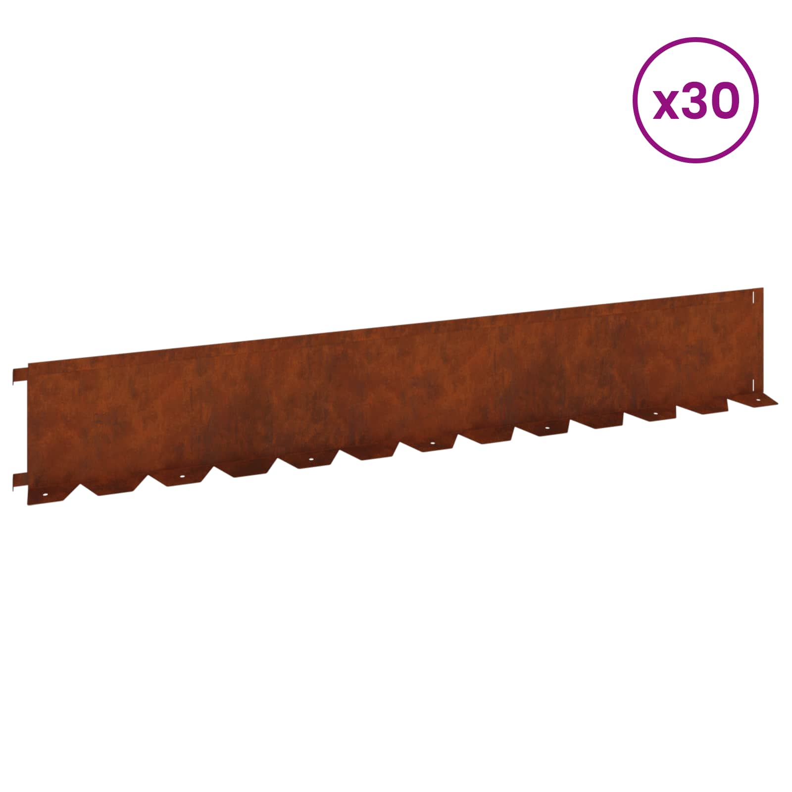 Nurmireunus 30 Pcs 102 X 15 X 4 Cm Teräs Ruosteinen