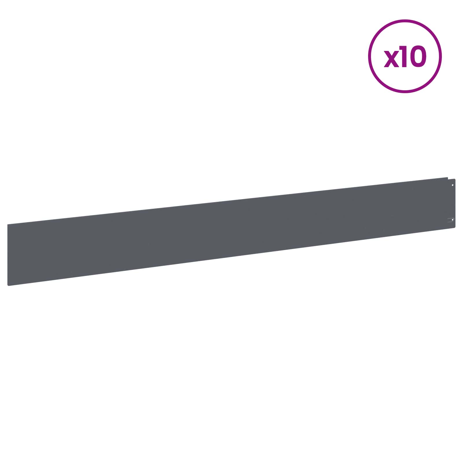 Nurmireunus 10 Pcs 100 X 12 Cm Teräs Antrasiitti