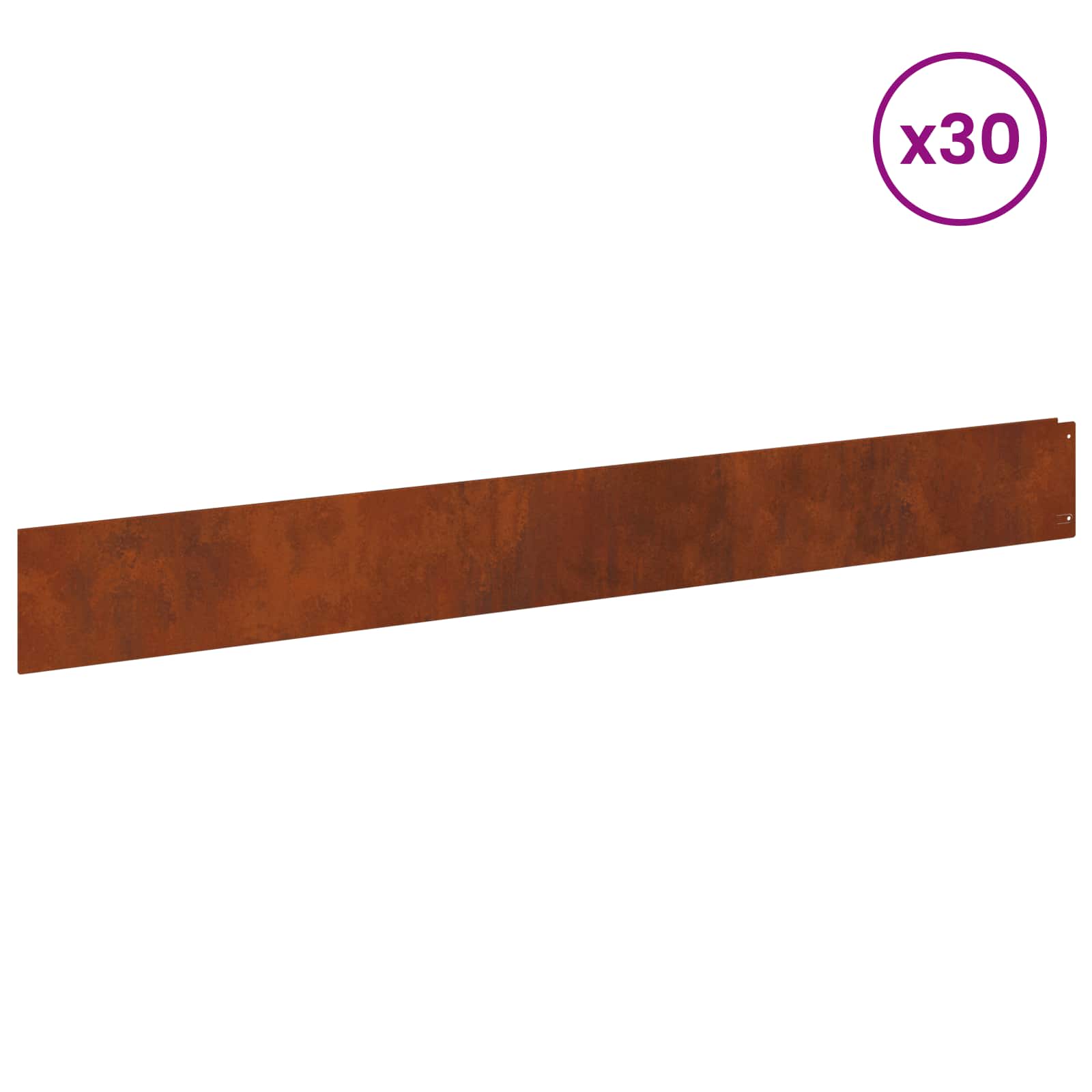 Nurmireunus 30 Pcs 100 X 12 Cm Teräs Ruosteinen
