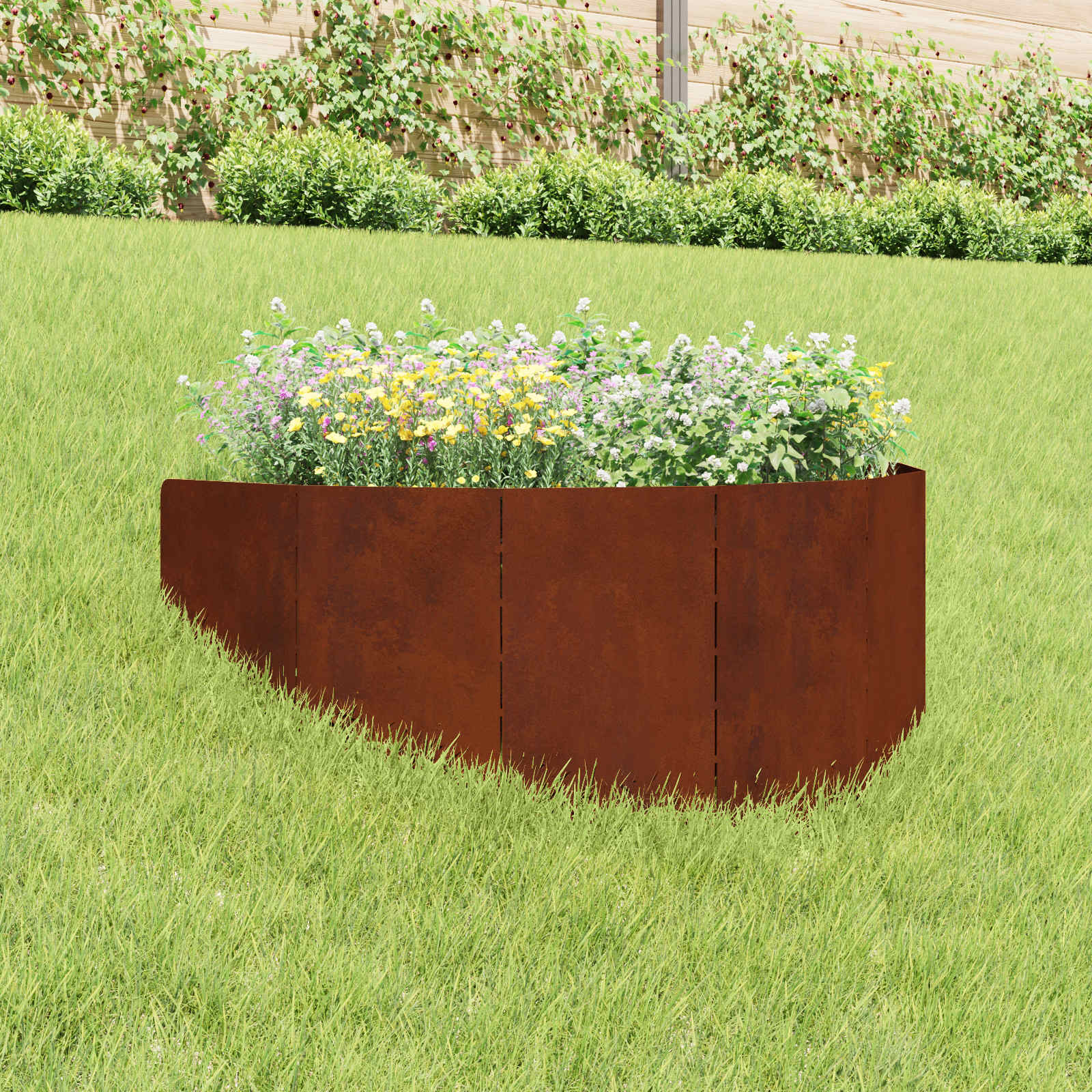 Nurmireunus 100 X 45 Cm Teräs Ruosteinen