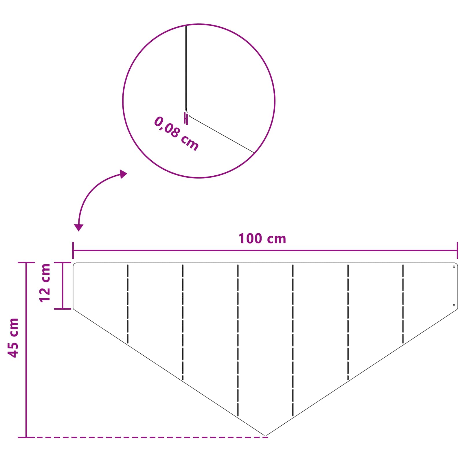 Nurmireunus 100 X 45 Cm Teräs Ruosteinen