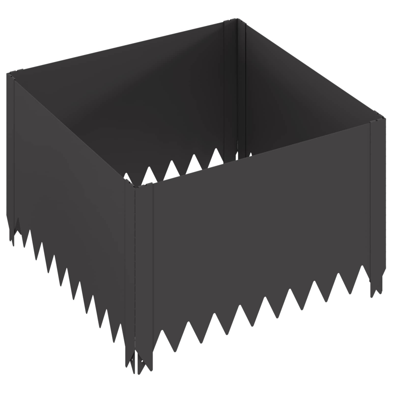 Nurmireunus 4 Pcs 60 X 60 X 35 Cm Teräs Musta