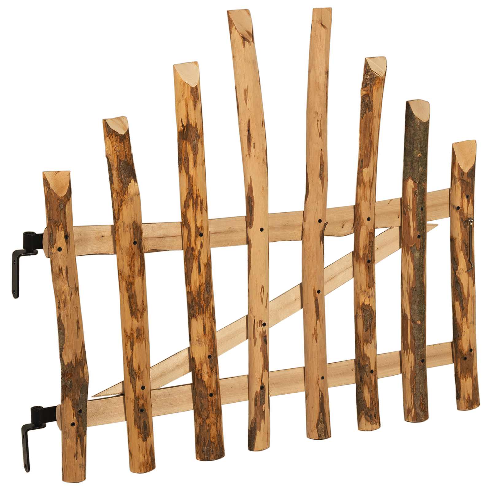 Kaareva Aitaustavi 100 X 90 Cm Impregnoitu Hasselpähkinäpuu