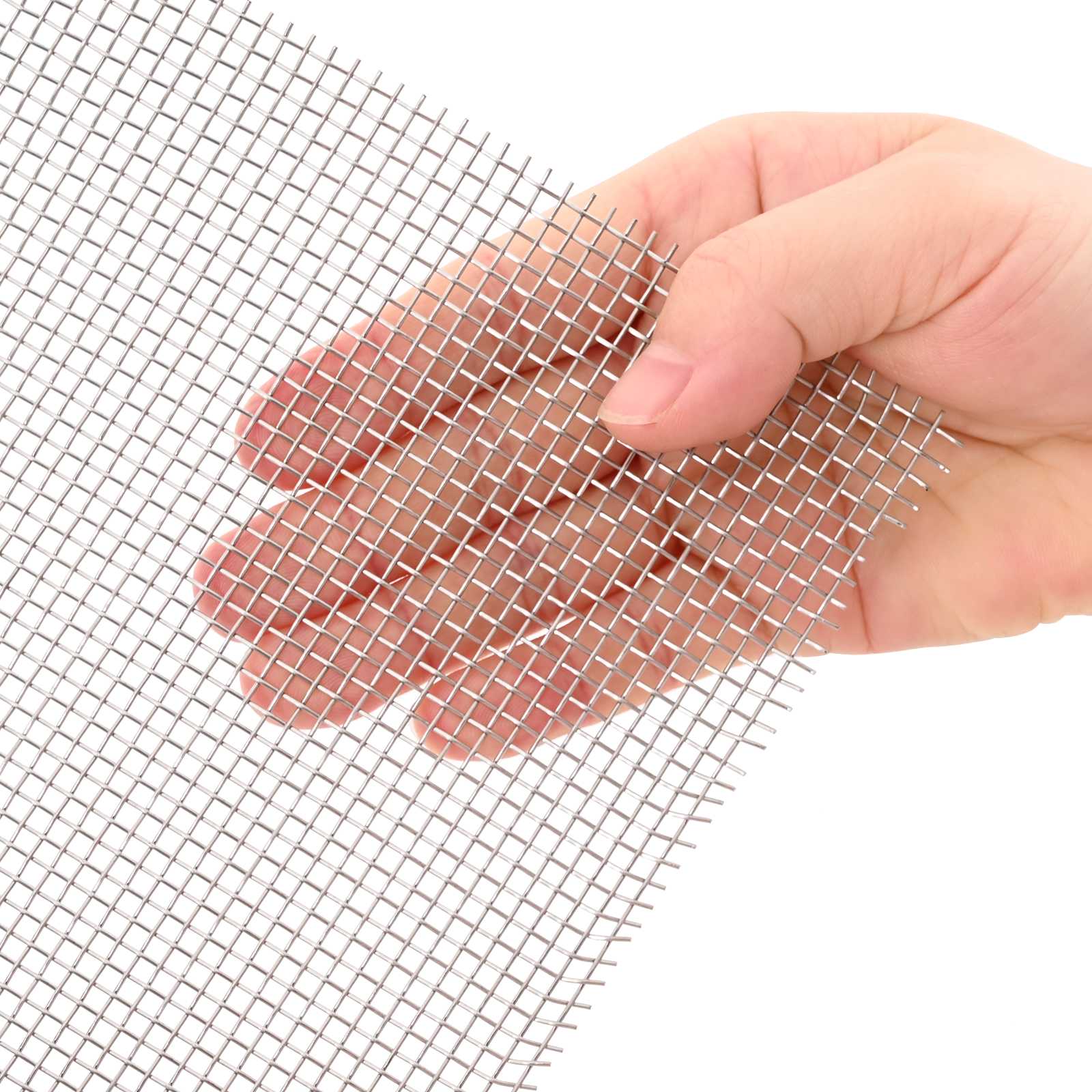 Verkkoruudun 100 X 500 Cm 8 Mesh Ruostumaton Teräs 201 Hopea