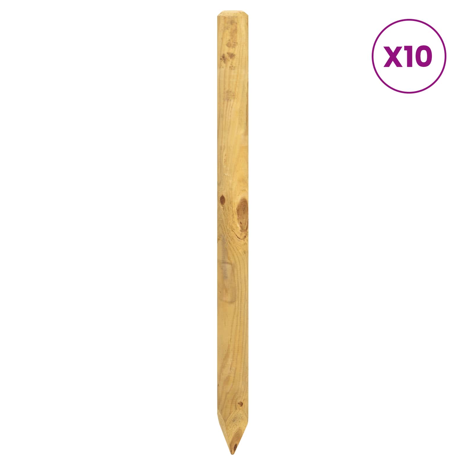 Aidan Pylväät 10 Kpl Vihreä 120 Cm Täysi Mänty