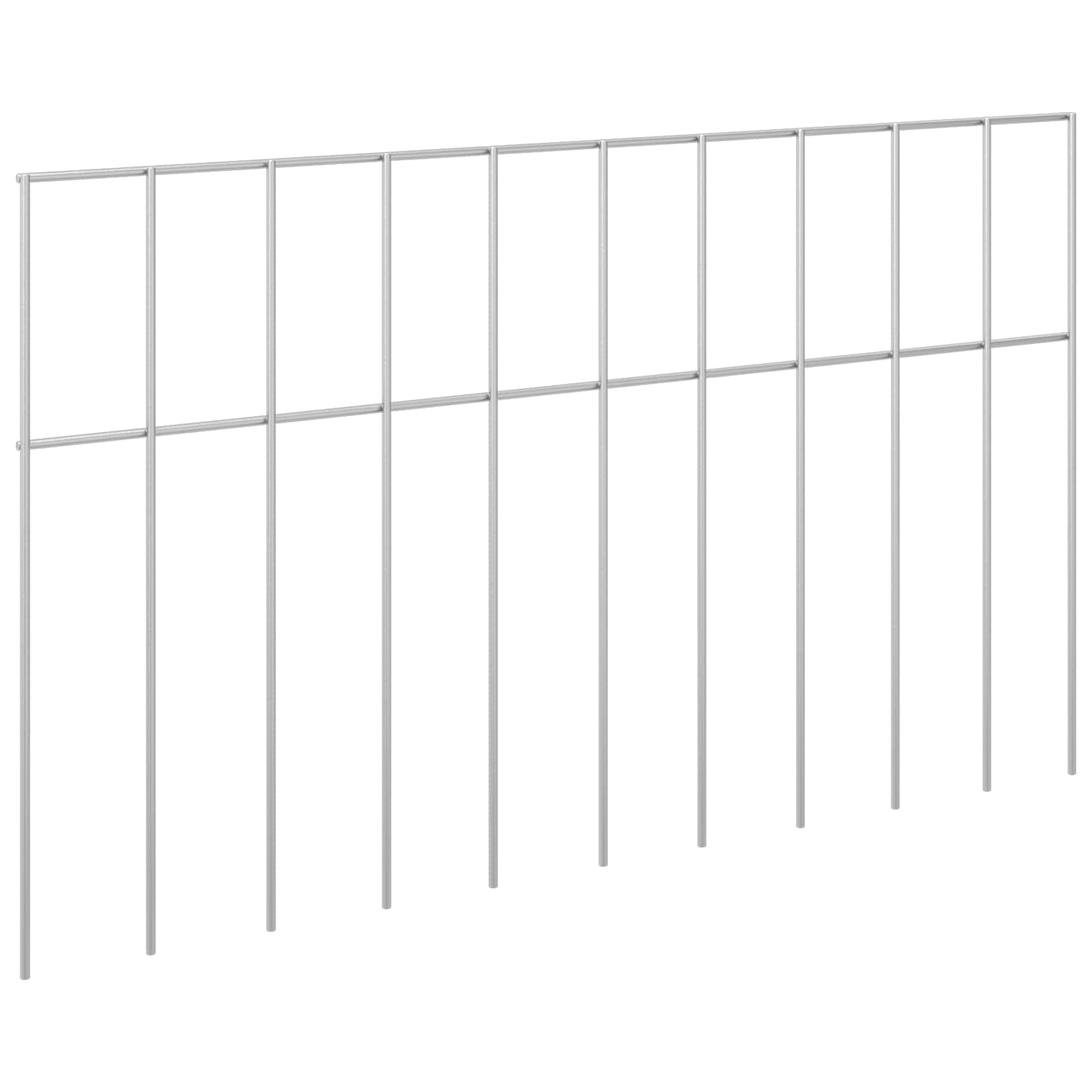Puutarha-Aitapaneeli 12 Pcs Galvanoitu Teräs Hopea