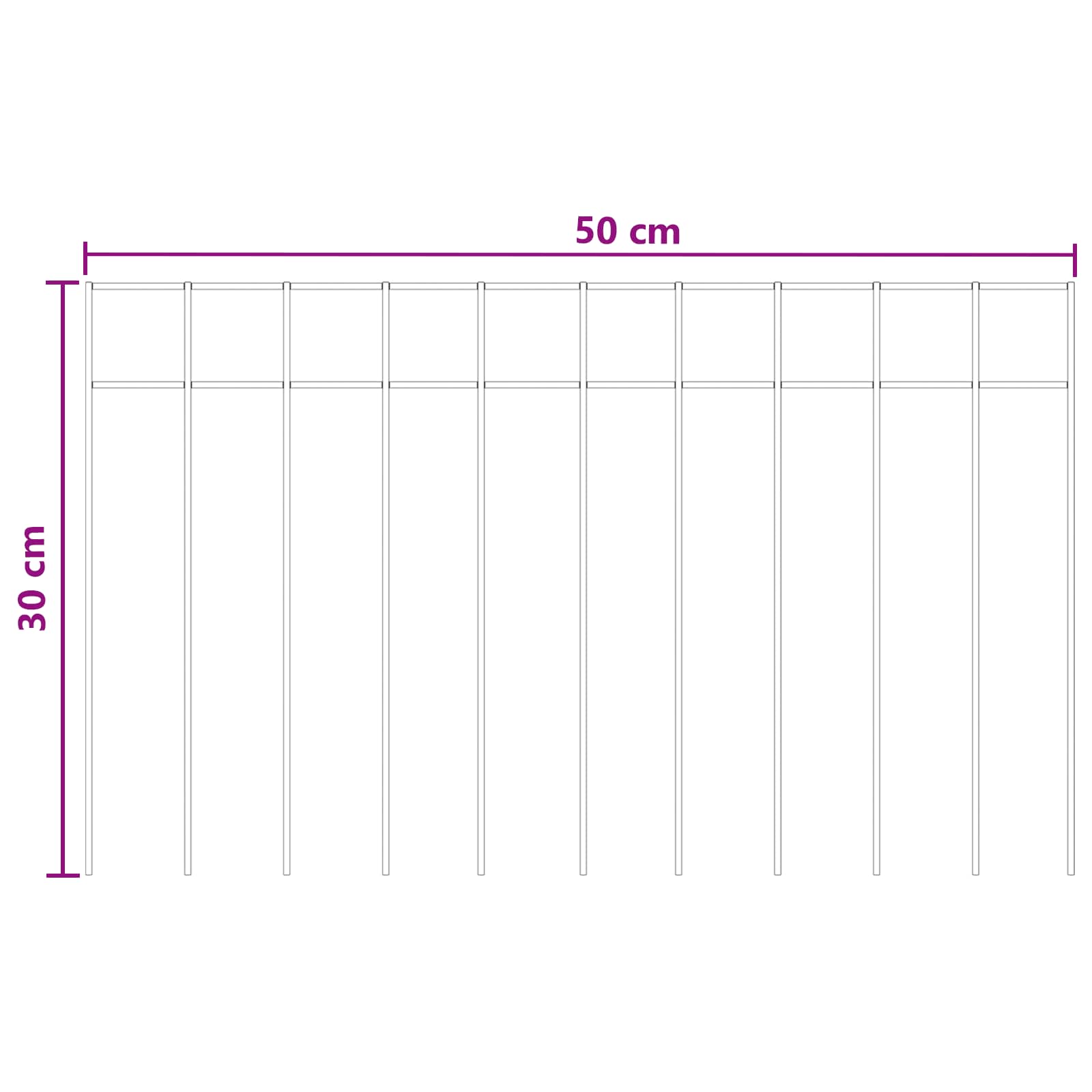 Puutarha-Aitapaneeli 12 Pcs Galvanoitu Teräs Hopea