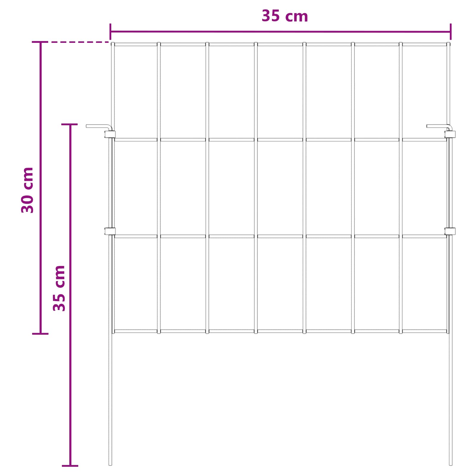 Puutarha-Aita, Jossa On Paalut 12 Pcs 35 X 30 Cm Mesh Hopea