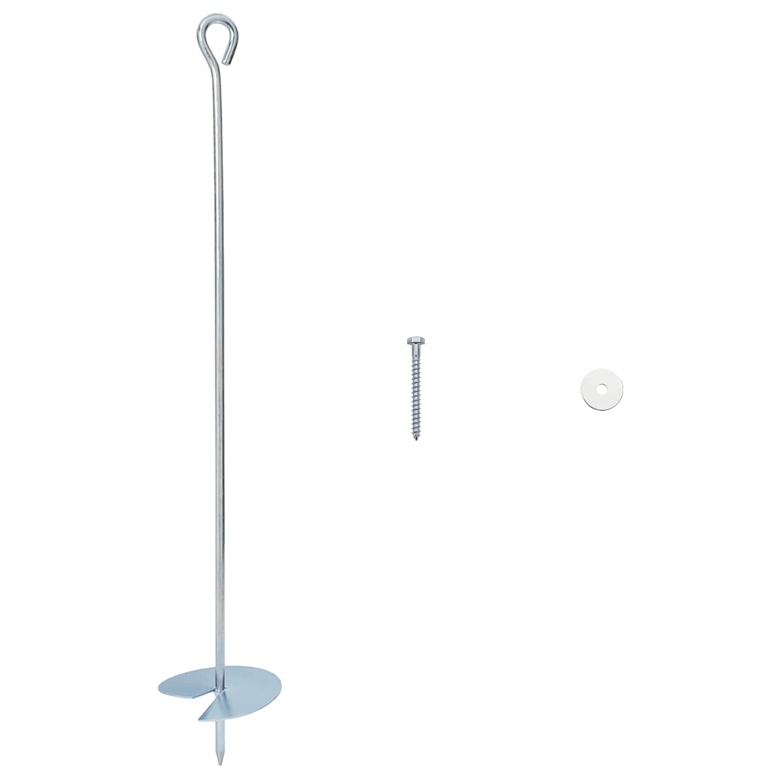 Maakiinnike 10 Pcs Hopea Ø10 X 60 Cm Galvanoitu Metalli