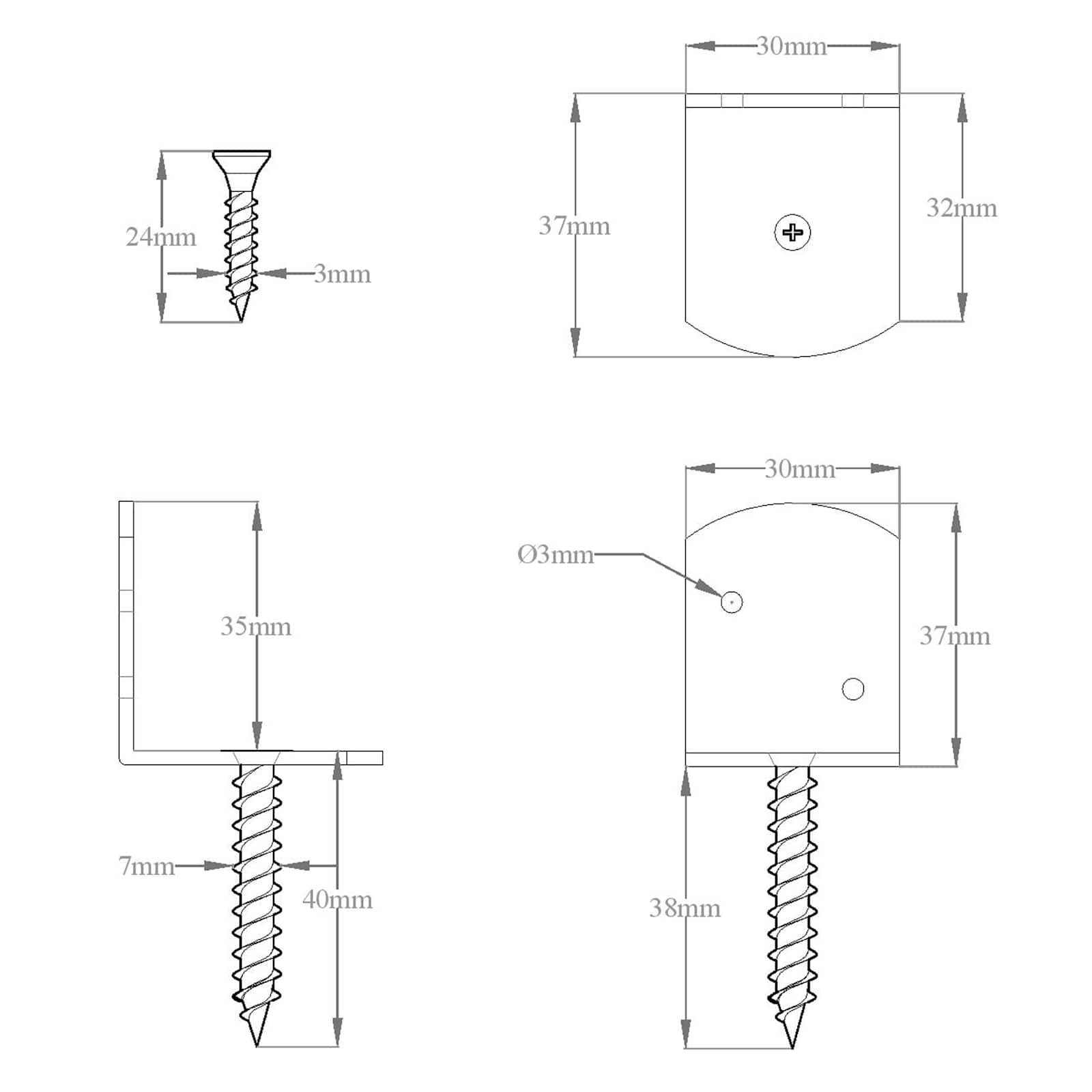 Maakiinnike 10 Pcs Hopea Ø10 X 60 Cm Galvanoitu Metalli