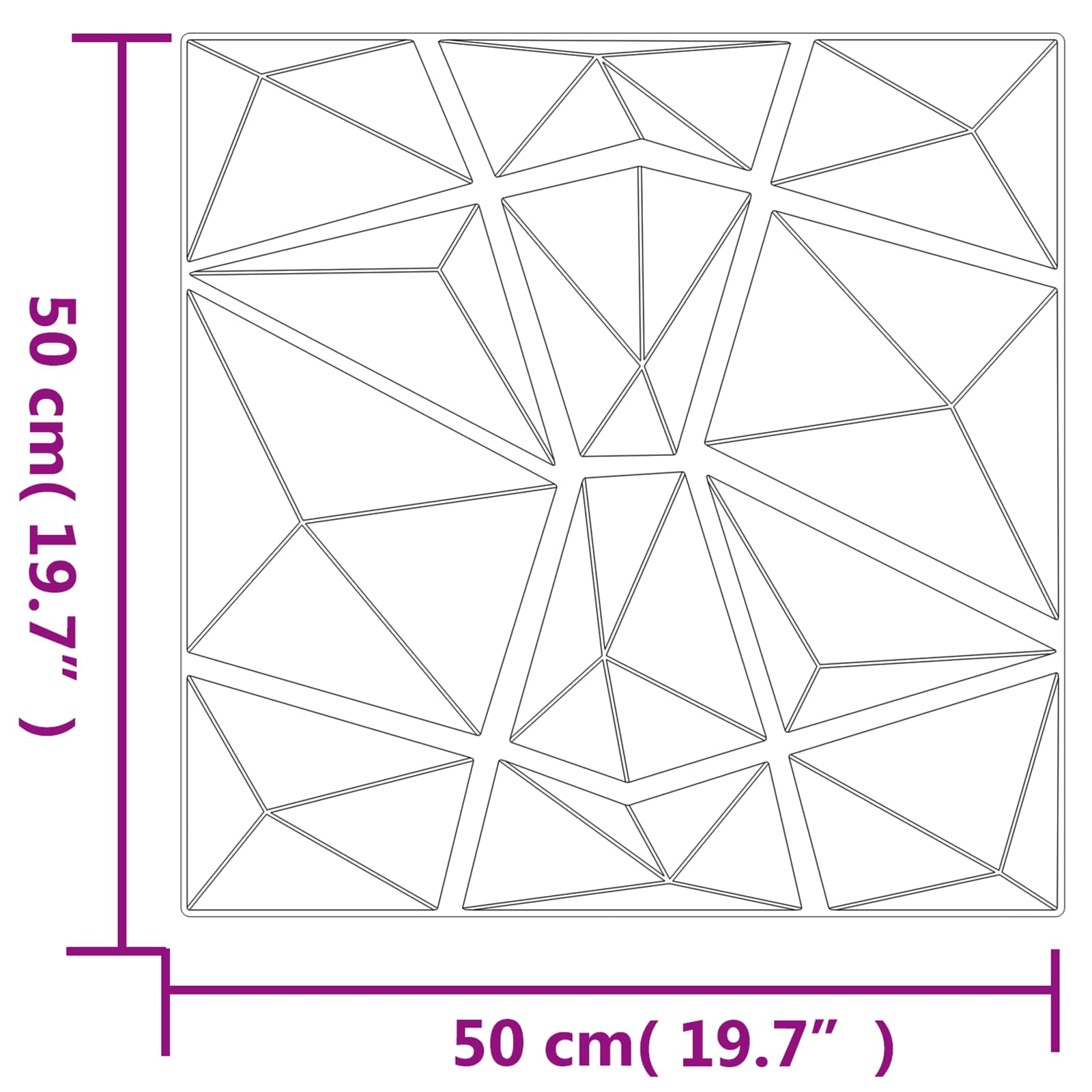 Seinäpaneelit 48 Pcs Betoninharmaa 50 X 50 Cm Xps Vaahdon