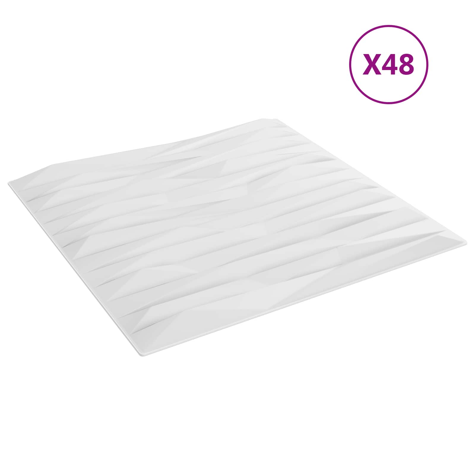 Seinäpaneelit 48 Pcs Valkoinen Kivi 50 X 50 Cm Xps Vaahdon