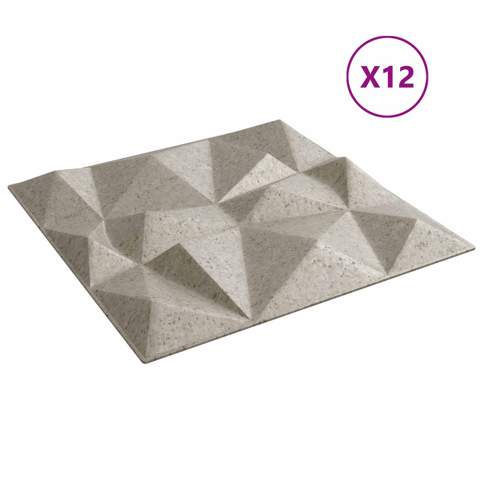 Seinäpaneelit 12 Pcs Timanttibetoni 50 X 50 Cm Xps Vaahdon
