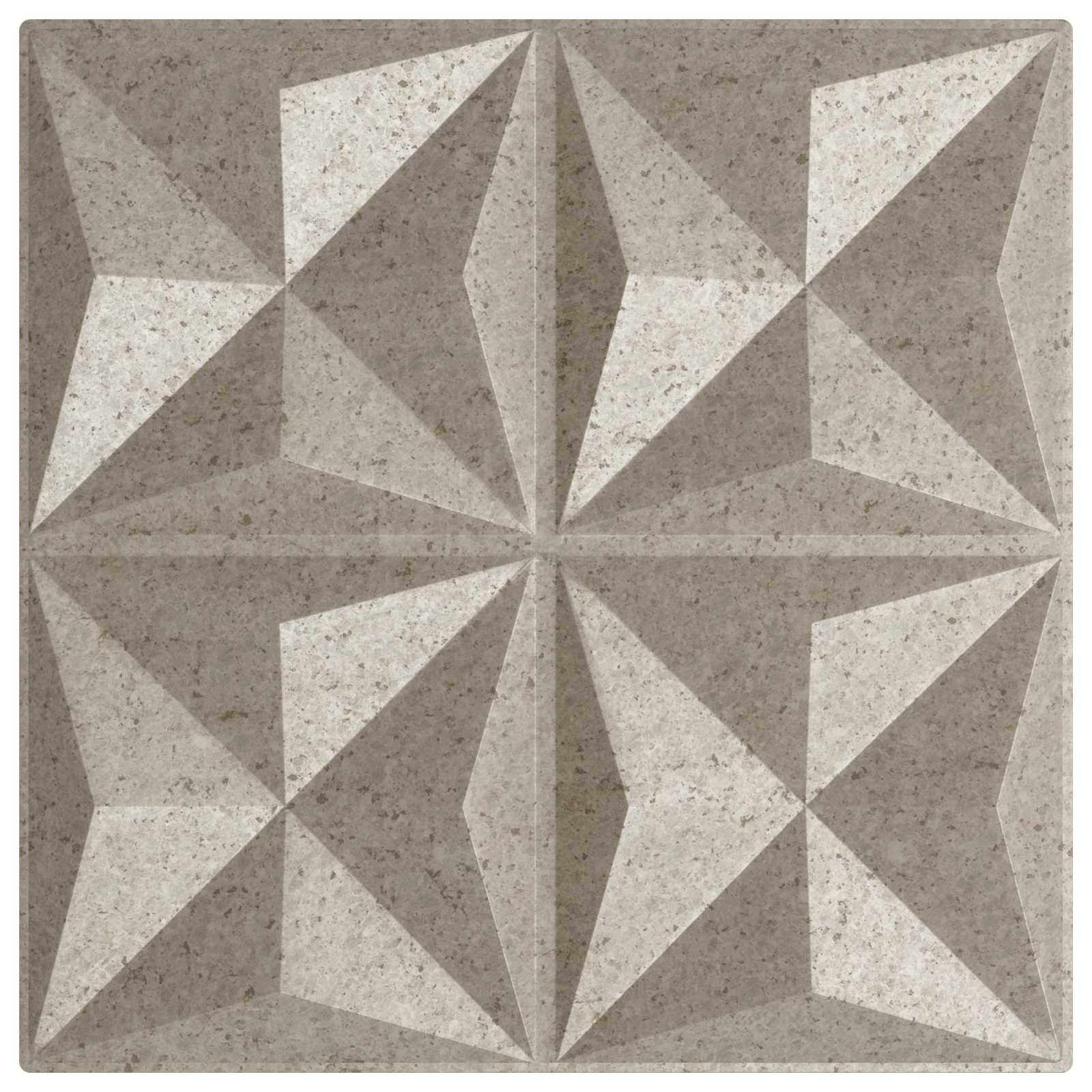 Seinäpaneelit 24 Pcs Origamibetoni 50 X 50 Cm Xps Vaahdon