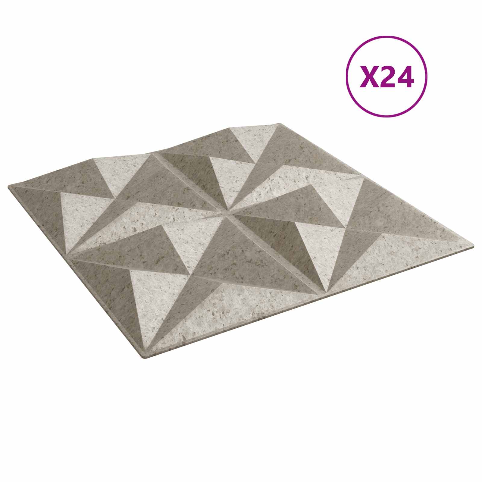 Seinäpaneelit 24 Pcs Origamibetoni 50 X 50 Cm Xps Vaahdon