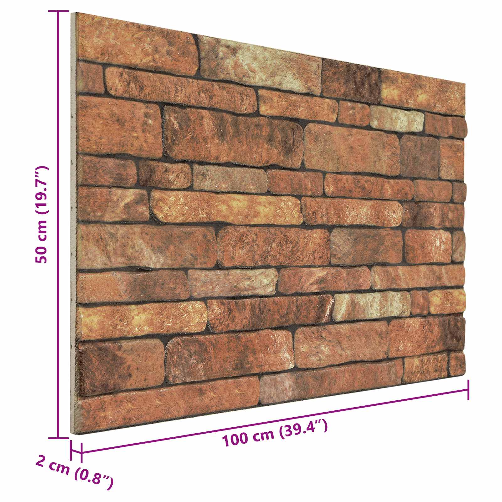 Seinäpaneelit 10 Pcs Ruskea Ja Valkoinen 100 X 50 Cm
