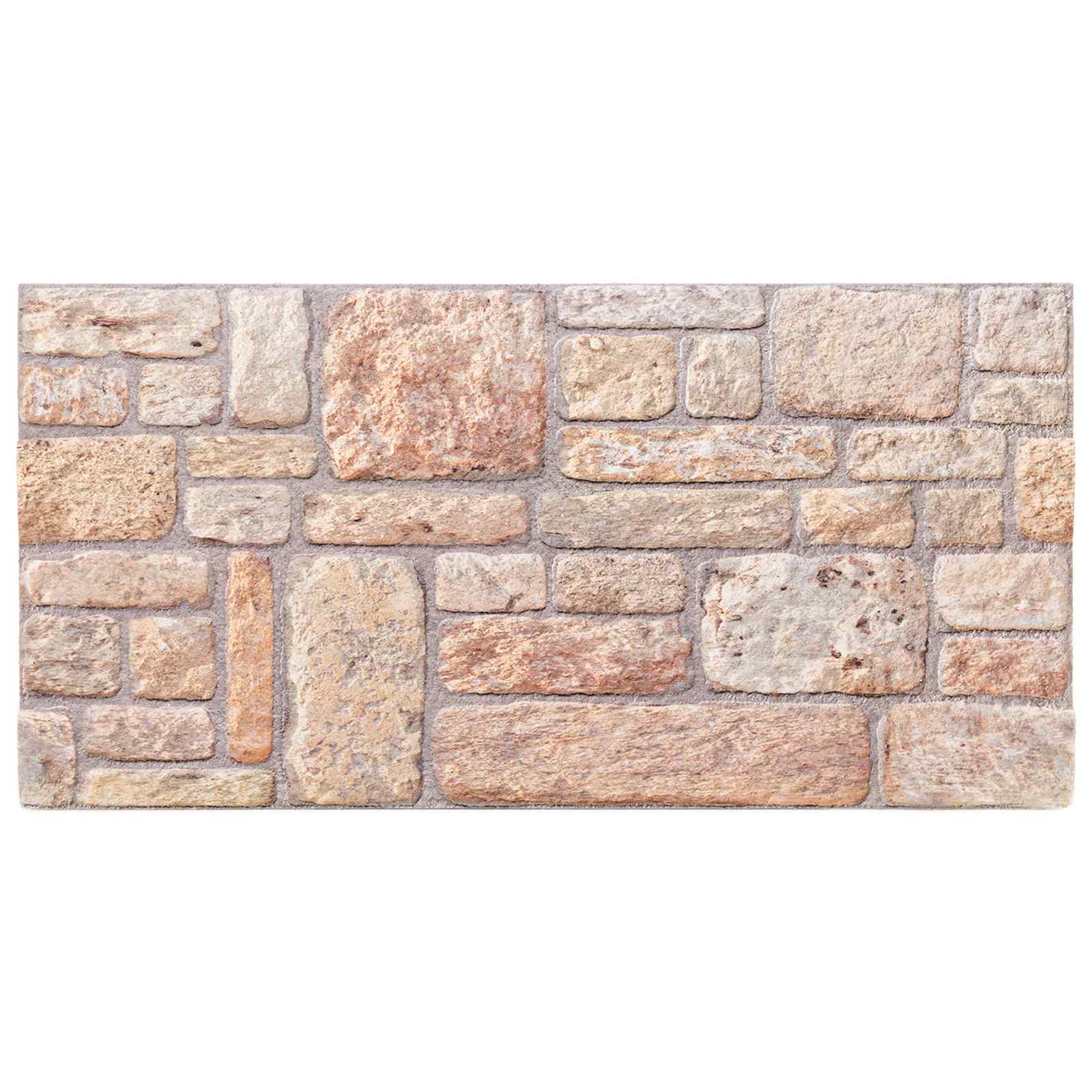Seinäpaneelit 10 Pcs Vaalea Ruskea Ja Valkoinen 100 X 50 Cm