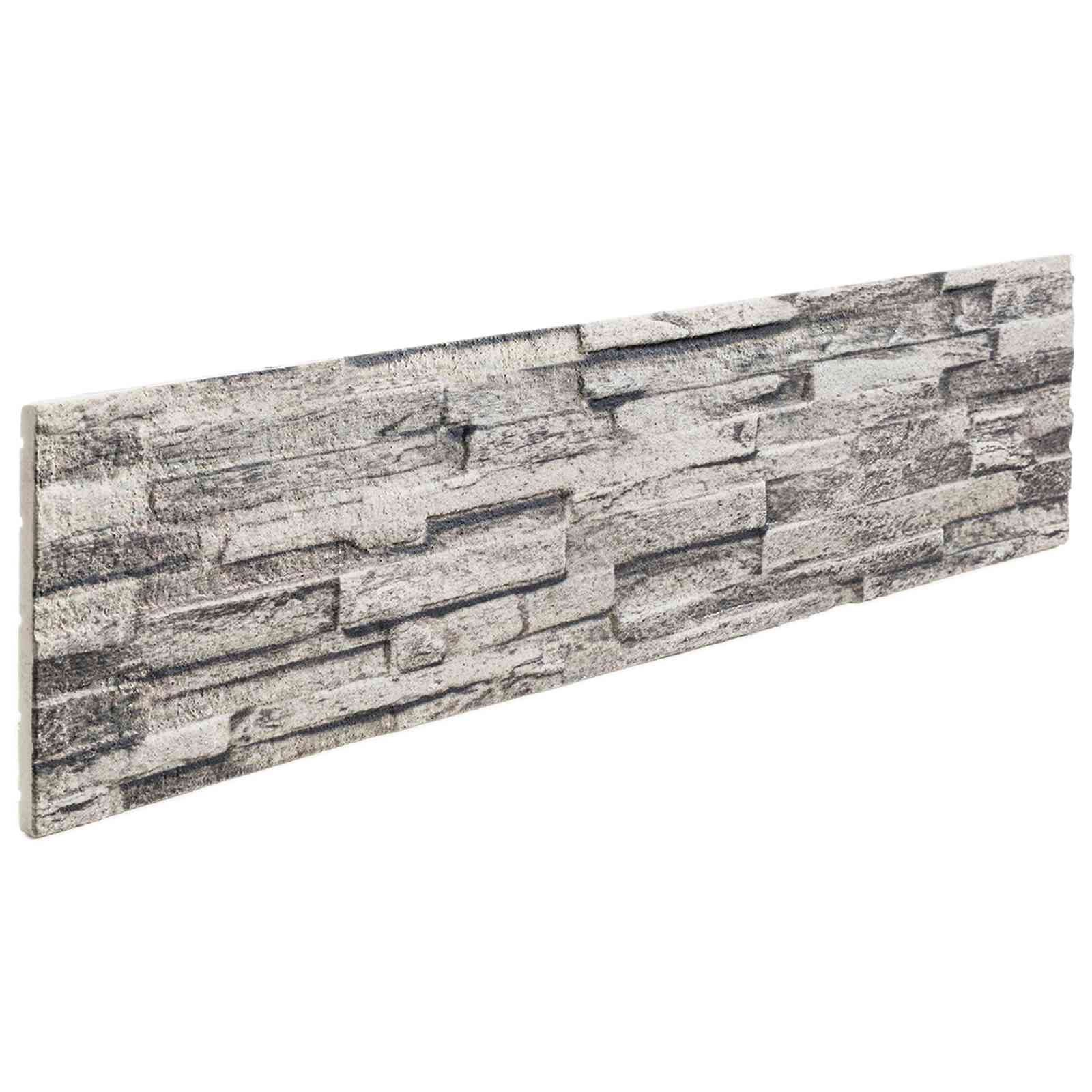 Seinäpaneelit 10 Pcs Vaaleanharmaa 100 X 25 Cm Eps Vaahtomuovi