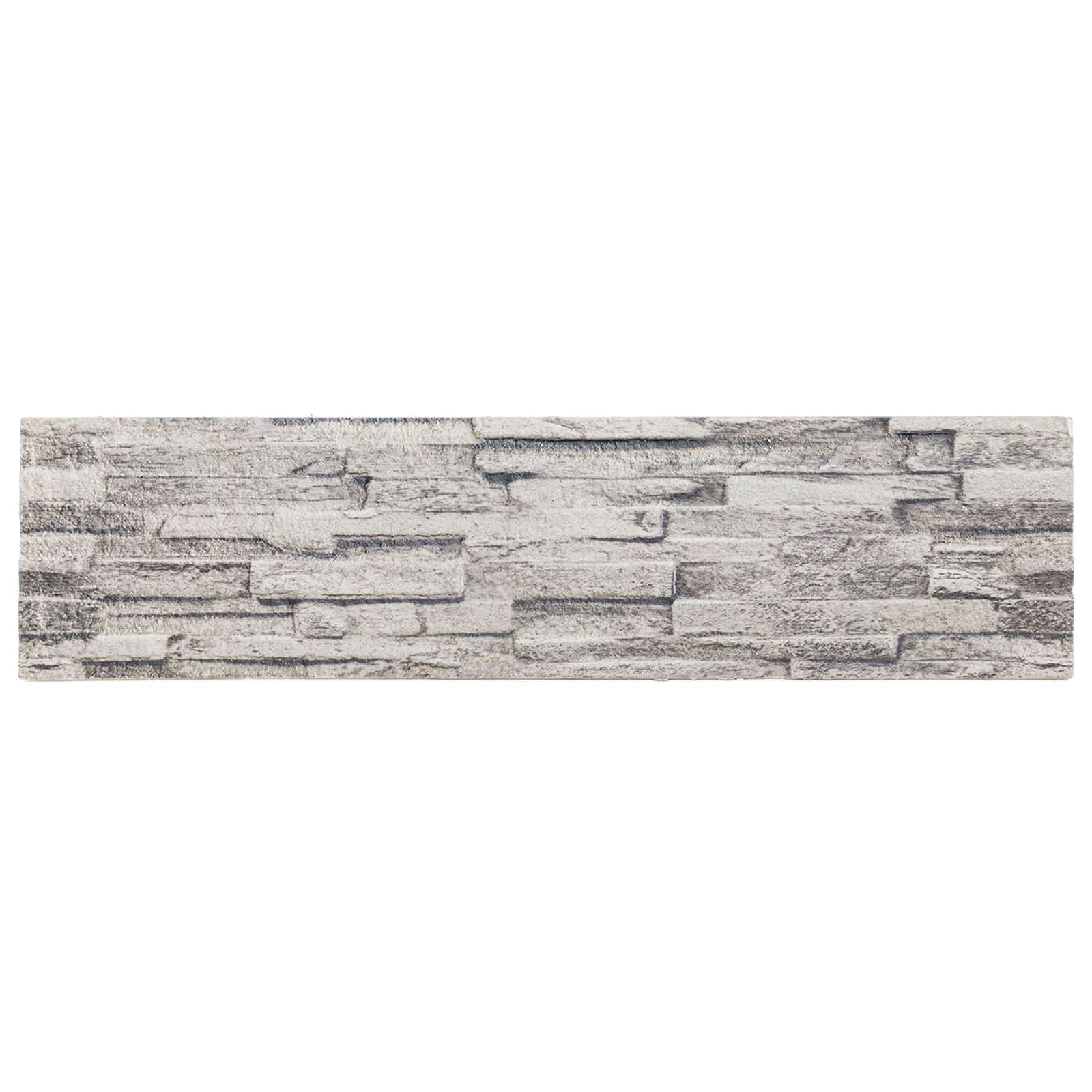 Seinäpaneelit 10 Pcs Vaaleanharmaa 100 X 25 Cm Eps Vaahtomuovi
