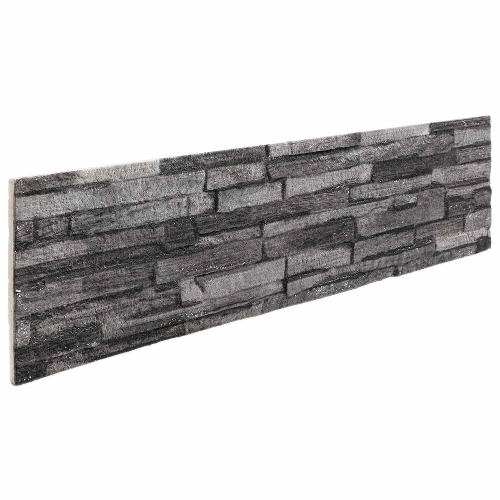 Seinäpaneelit 10 Pcs Antrasiitti 100 X 25 Cm Eps Vaahtomuovi