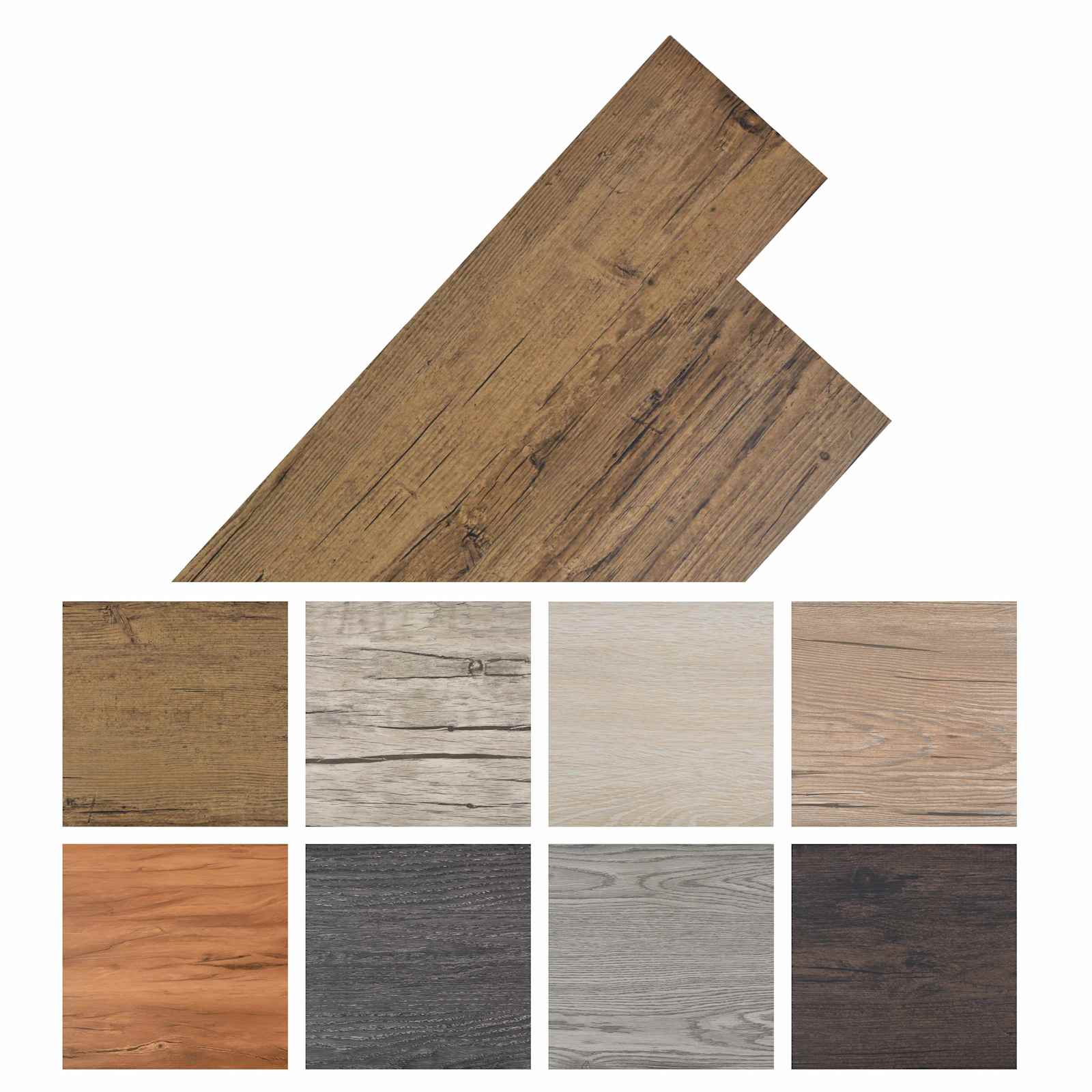 Itsekiinnittyvät Pvc-Lankut 30,5 X 61 Cm 28 Pcs