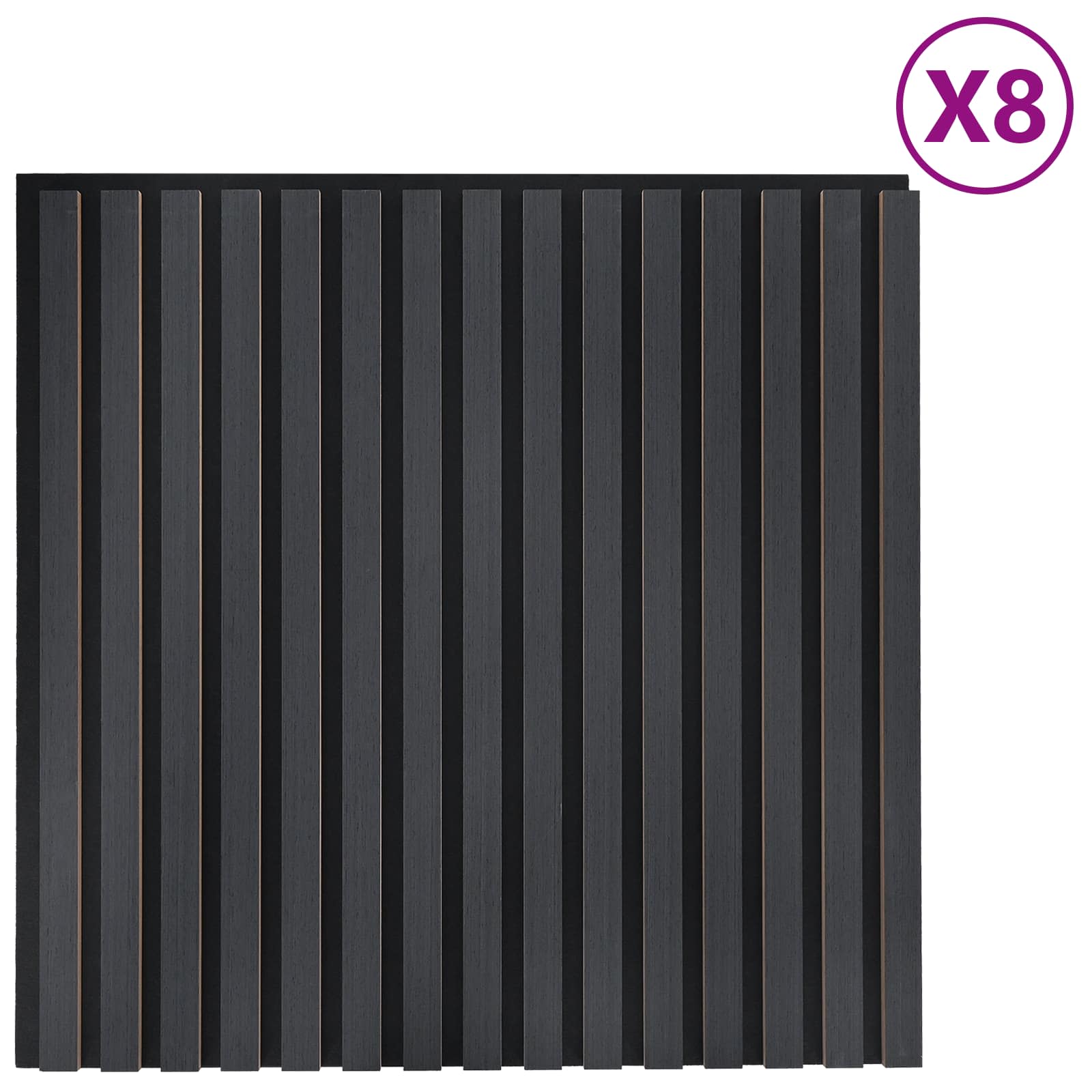 Seinäpaneelit 8 Pcs Antrasiitti 60,5 X 60 Cm
