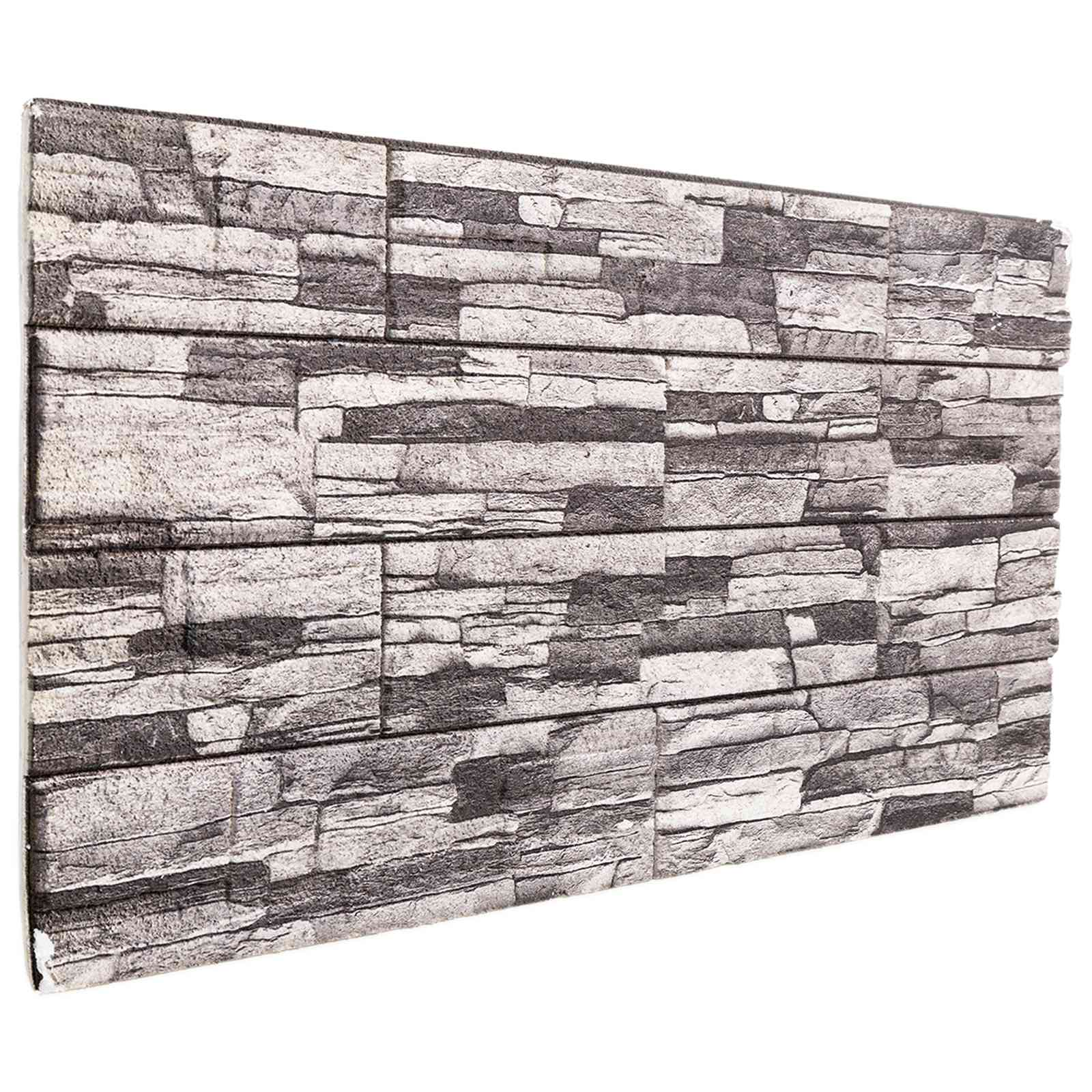 Seinäpaneelit 10 Pcs Tumma Harmaa Ja Vaalea Harmaa 100 X 50 Cm