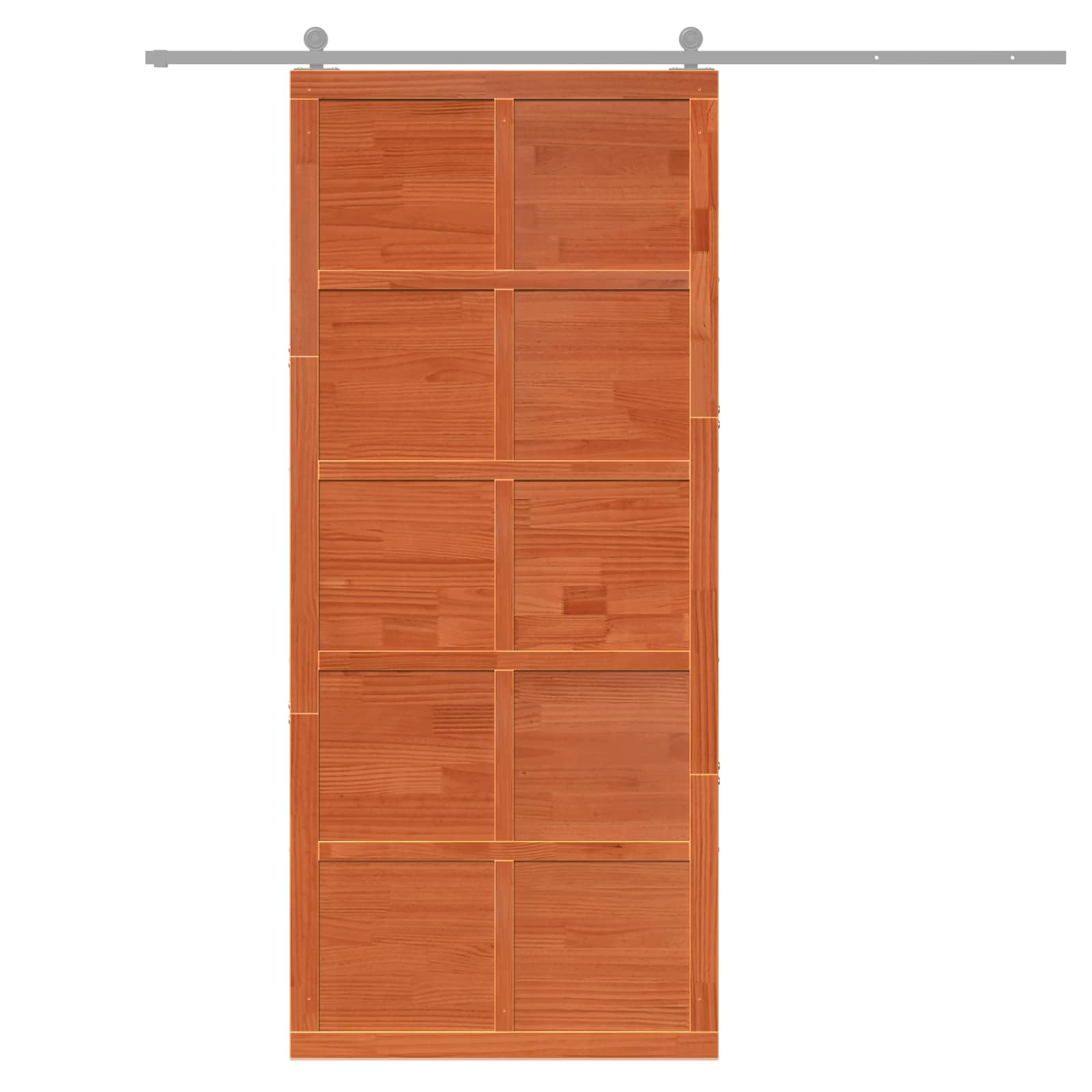 Ladon Ovi Vahanruskea 80 X 2,5 X 208 Cm Täysi Mänty