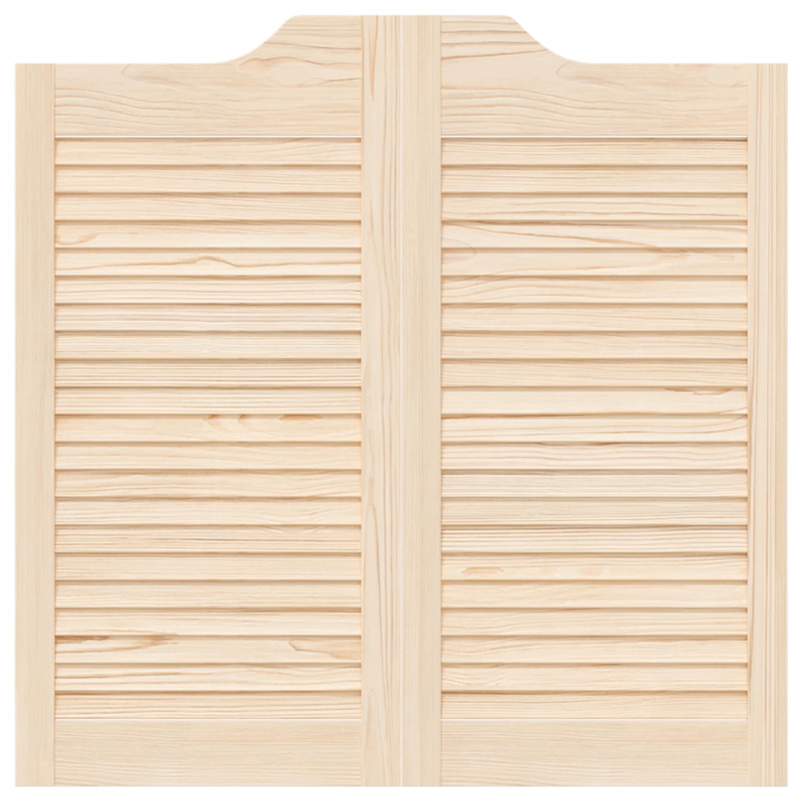 Kääntöovet 2 Pcs Luonnollinen Täysi Mänty
