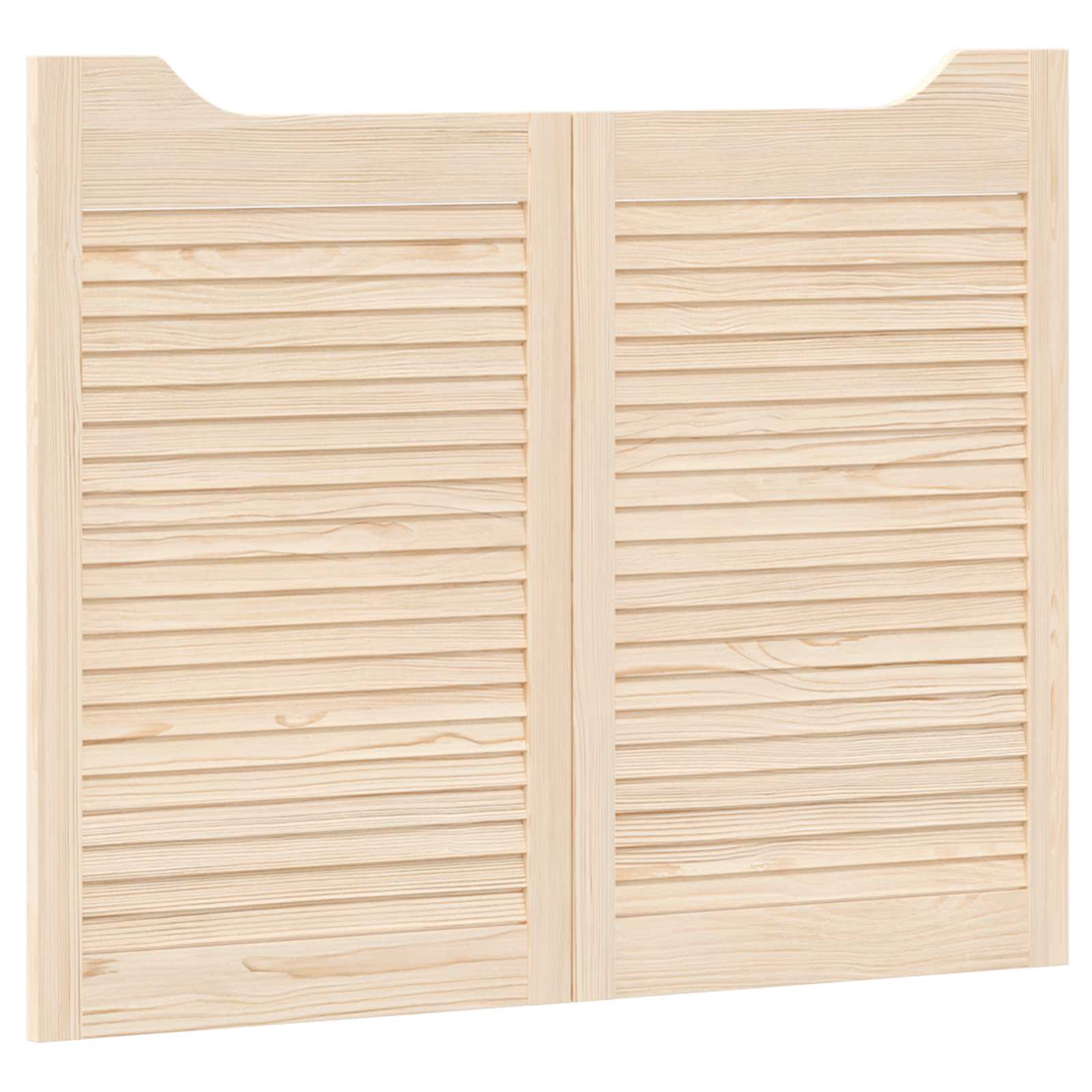 Kääntöovet 2 Pcs Luonnollinen Täysi Mänty