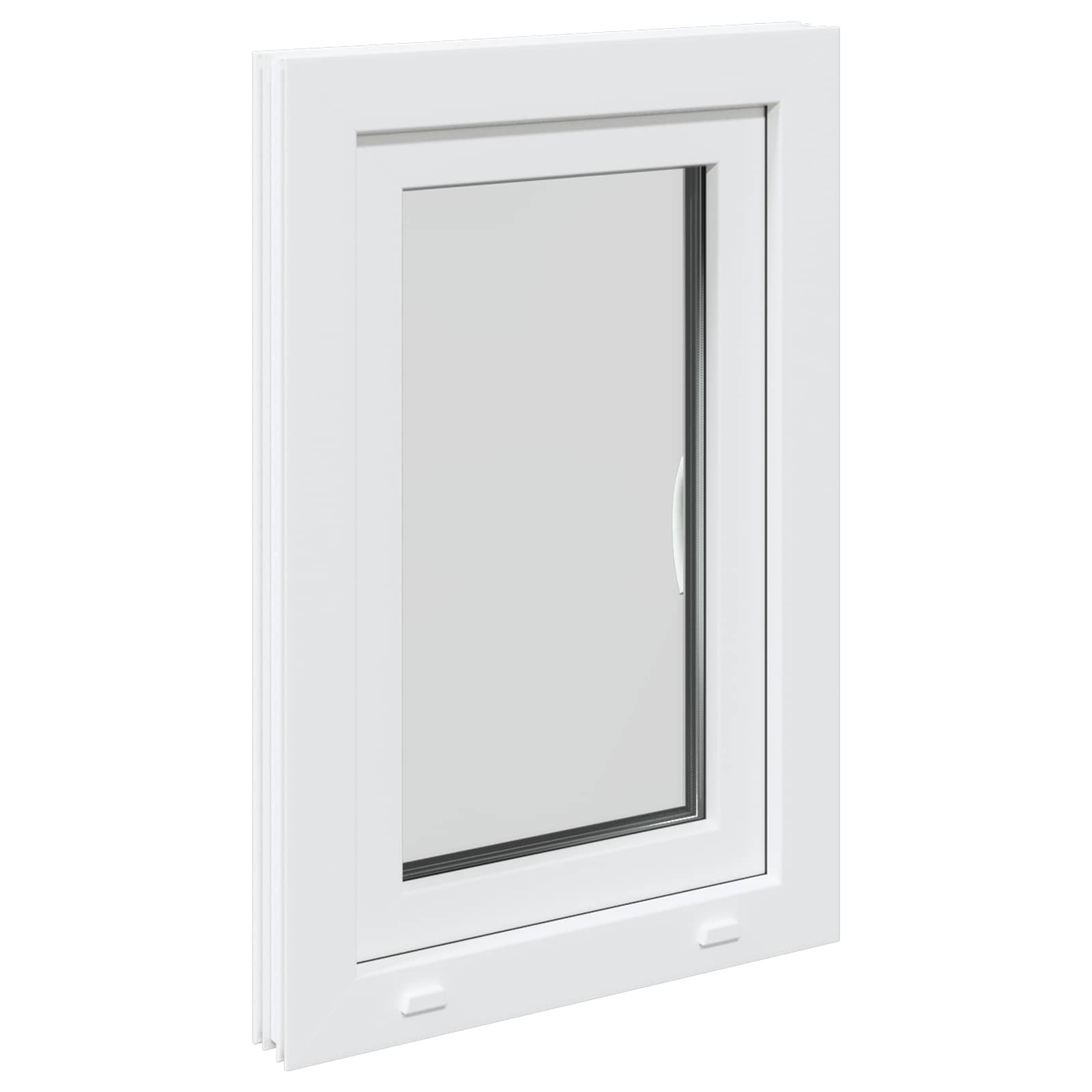 Kellari-Ikkuna Risor 50 X 75 Cm Pvc Ja Lasi Valkoinen