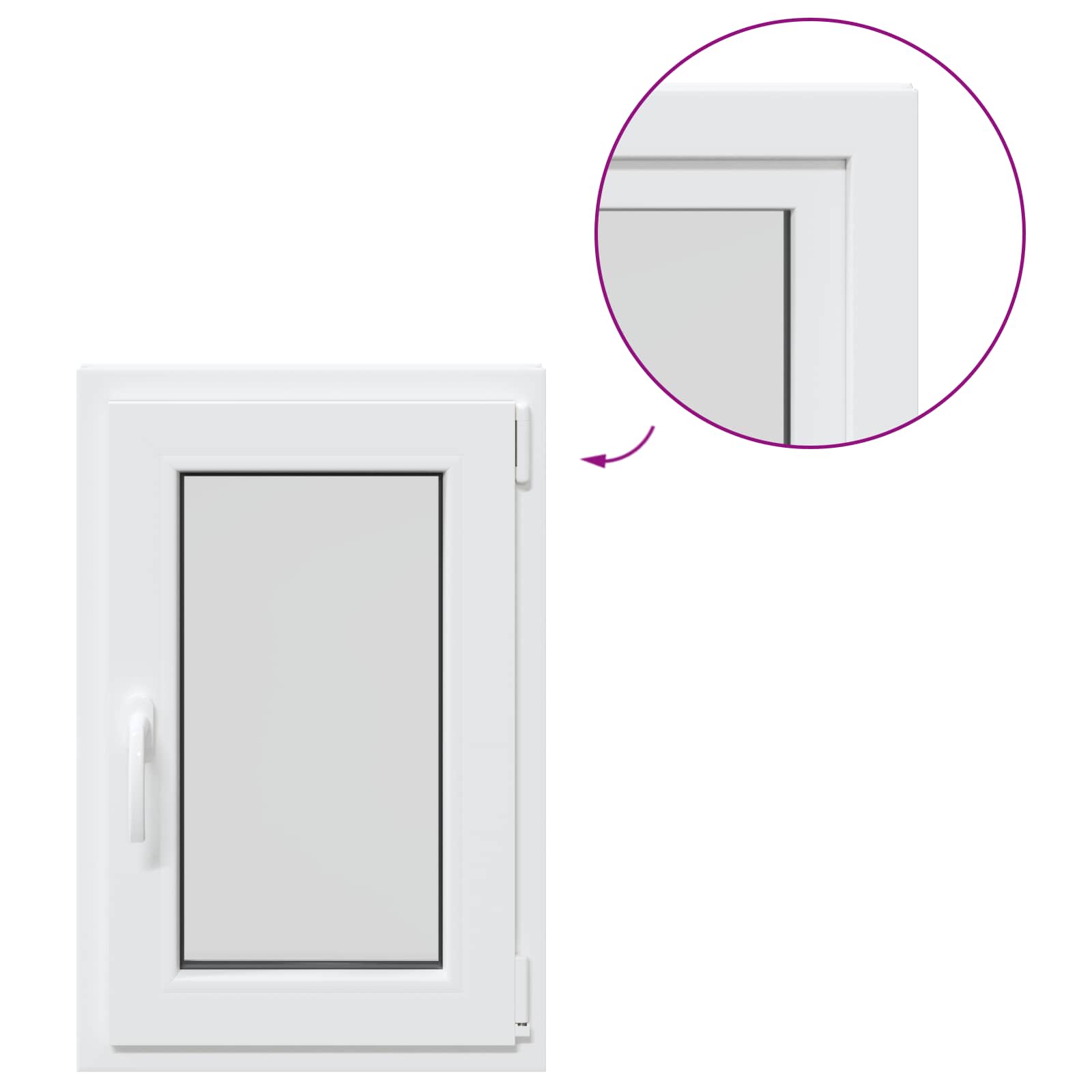 Kellari-Ikkuna Risor 50 X 75 Cm Pvc Ja Lasi Valkoinen