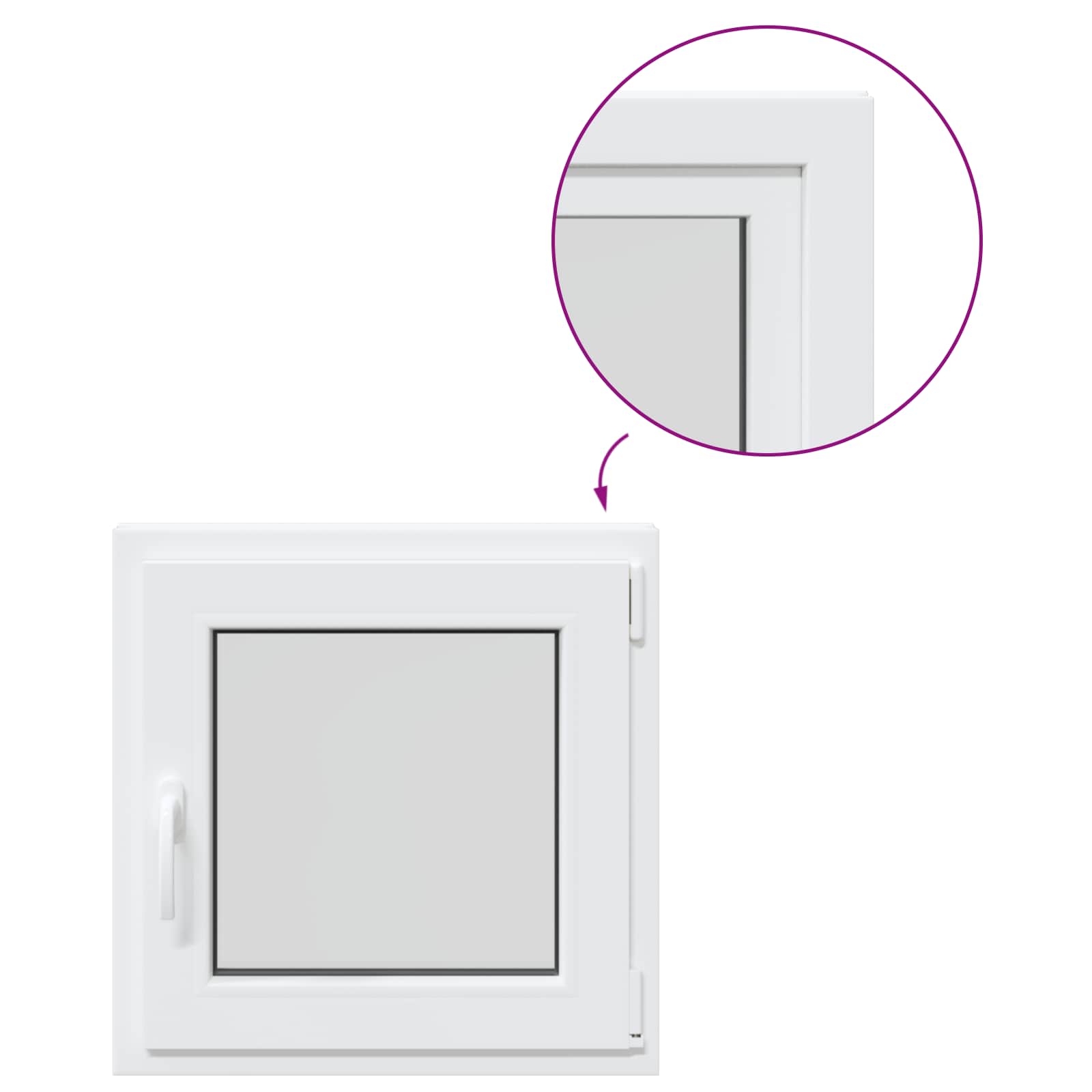 Kellari-Ikkuna Risor 60 X 60 Cm Pvc Ja Lasi Valkoinen